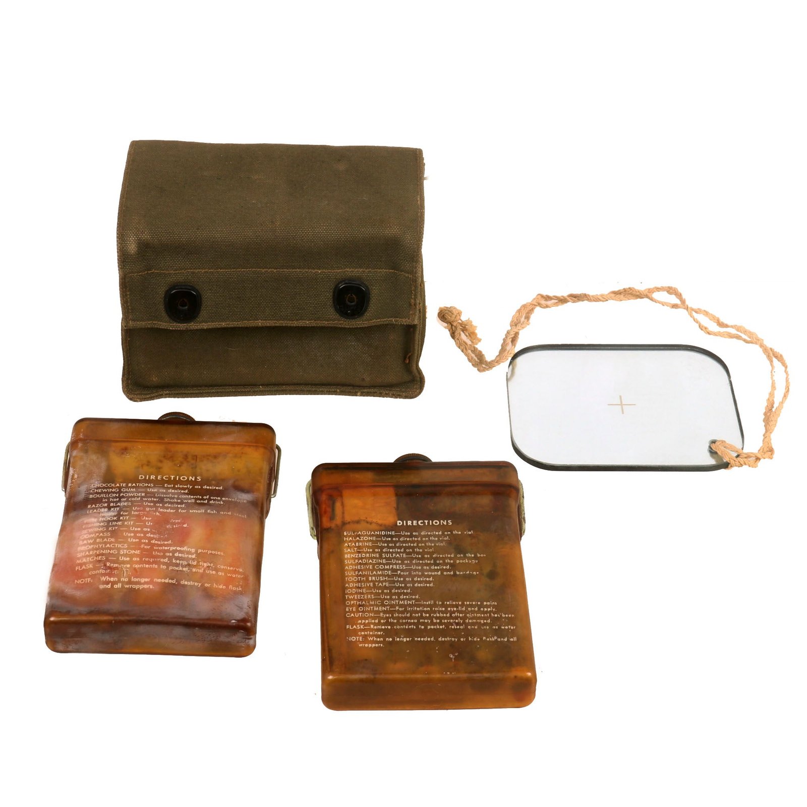 Buy Original U.S. WWII Army Air Corps Emergency Sustenance Type E-17 Kit in Carrier | Original Firearms Antique For Sale