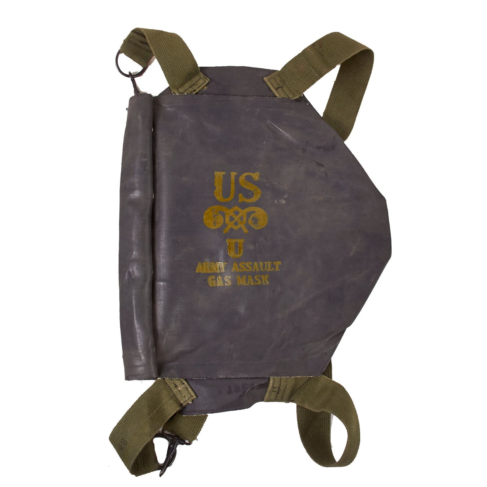 Buy Original U.S. WWII D-Day Invasion E7 Assault Carrier For M5 Gas Mask | Original Firearms Antique For Sale