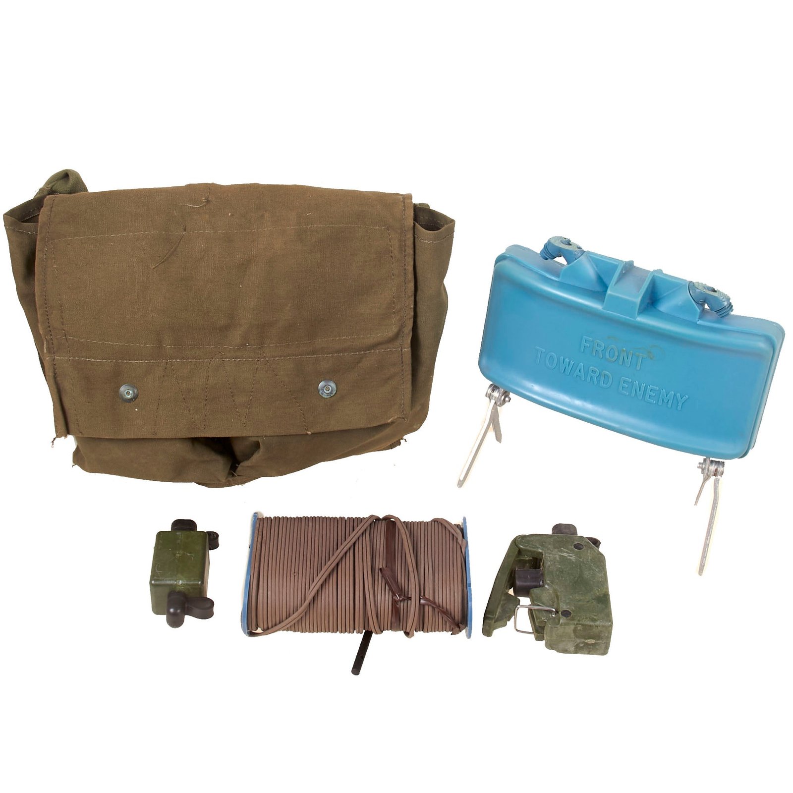 Buy Original U.S. Vietnam War Era M68 Claymore Mine Training Kit with Canvas Carry Bag - Inert | Original Firearms Antique For Sale