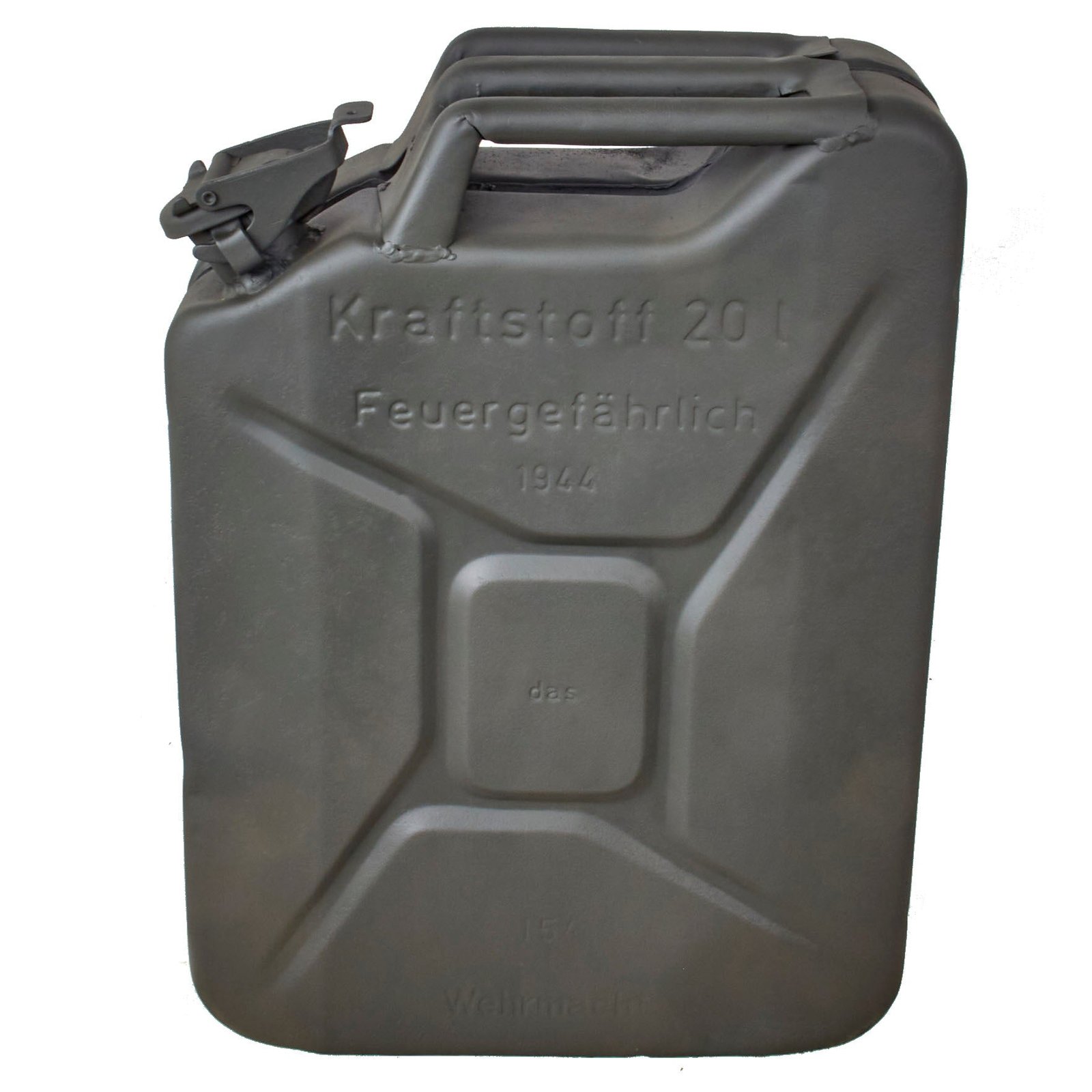 Original German WWII Wehrmacht 20 Liter Petrol Jerry Can by das - Repainted - Dated 1944