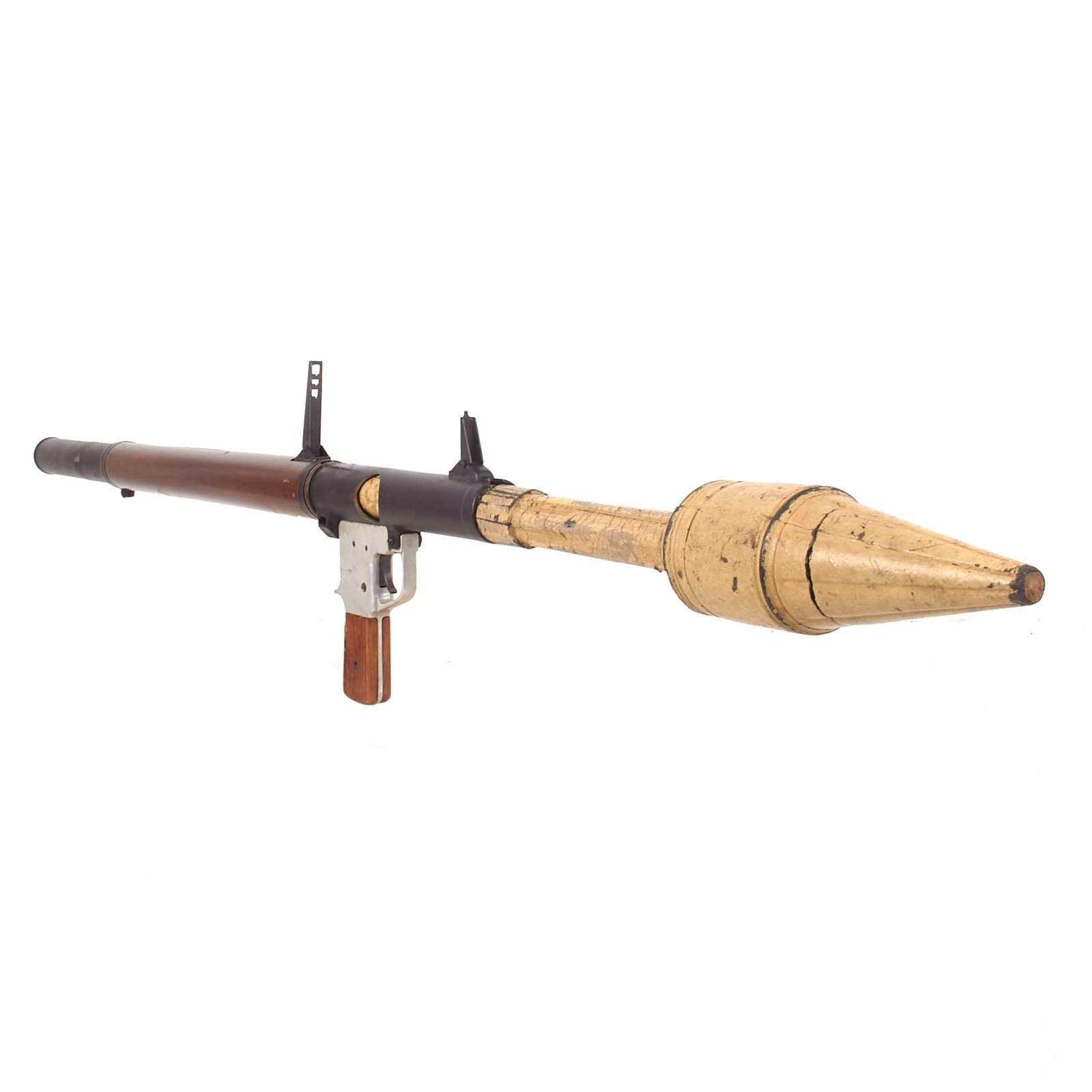 Buy Original Soviet Cold War Inert RPG-2 Rocket Propelled Grenade Launcher Serial D1725 by Kovrov Mechanical Plant with Rubber U.S. EOD Training Rocket | Original Firearms Antique For Sale
