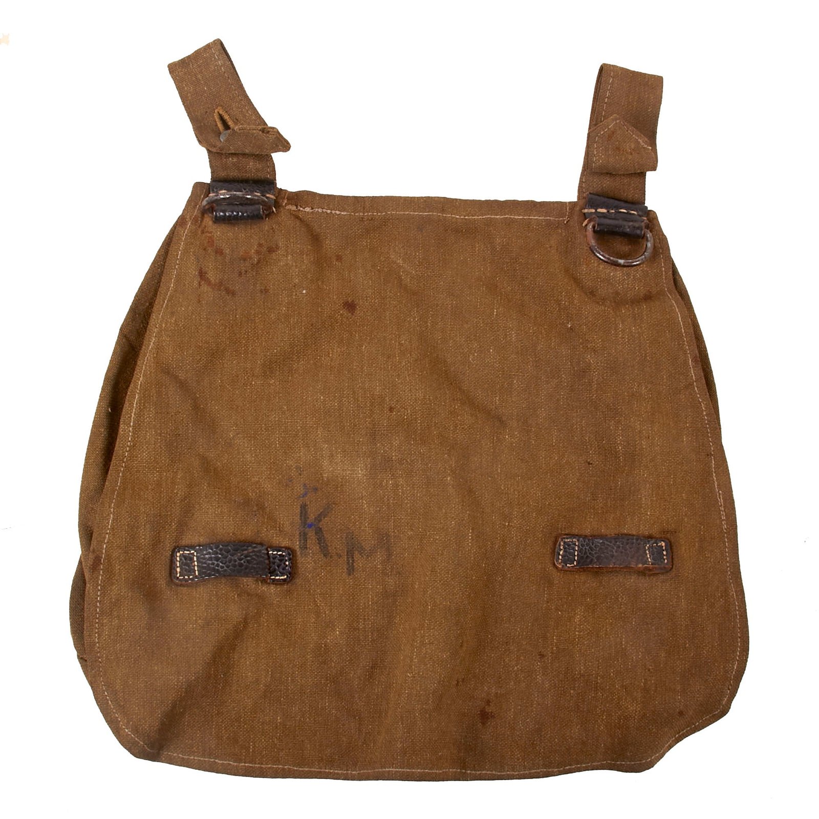 Buy Original German WWII Heer Army M31 Bread Bag in Olive Green Canvas - Service Used | Original Firearms Antique For Sale