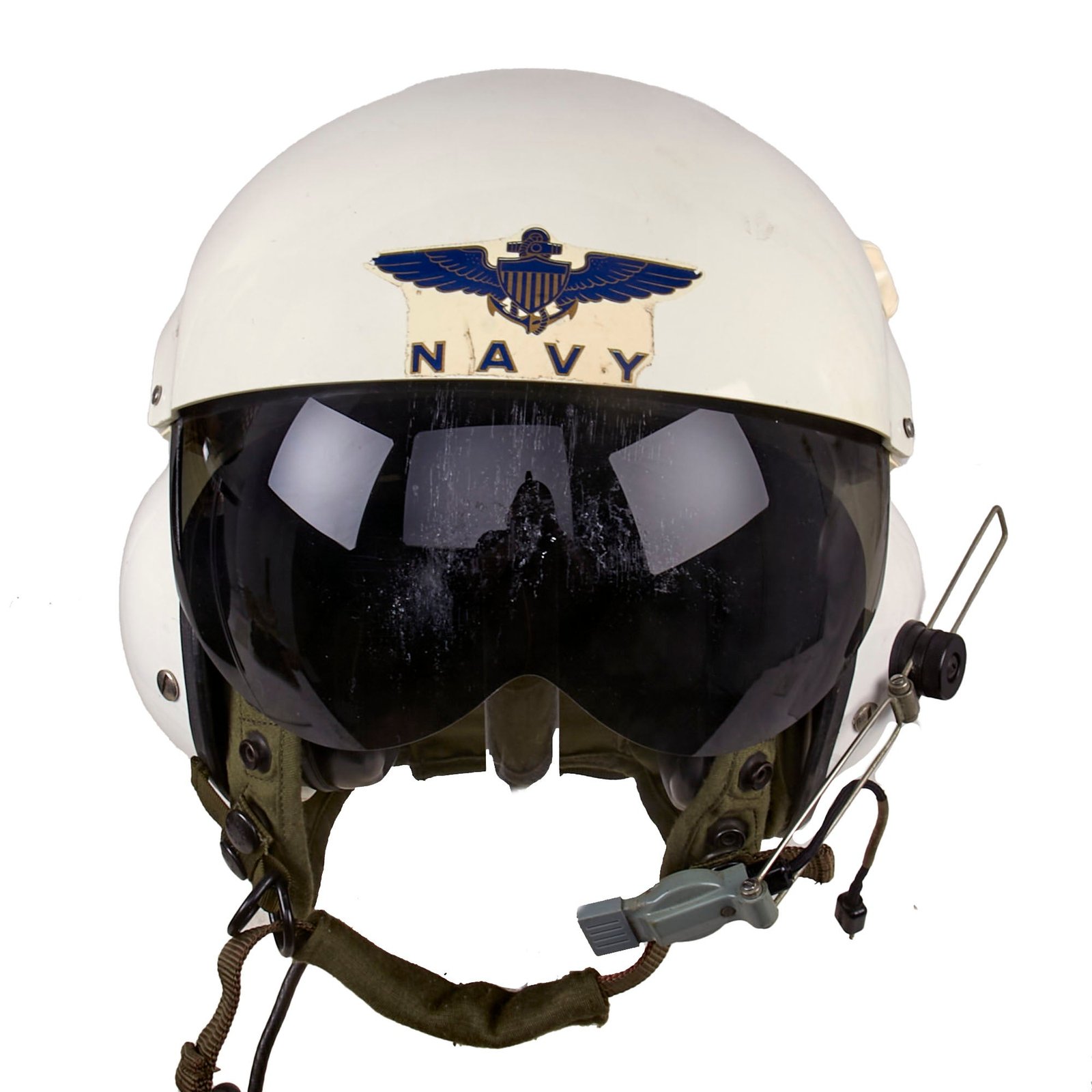 Buy Original U.S. Navy Gentex SPH-4 Helicopter Helmet with Ramshorn Dual Visor and Avionics | Original Firearms Antique For Sale