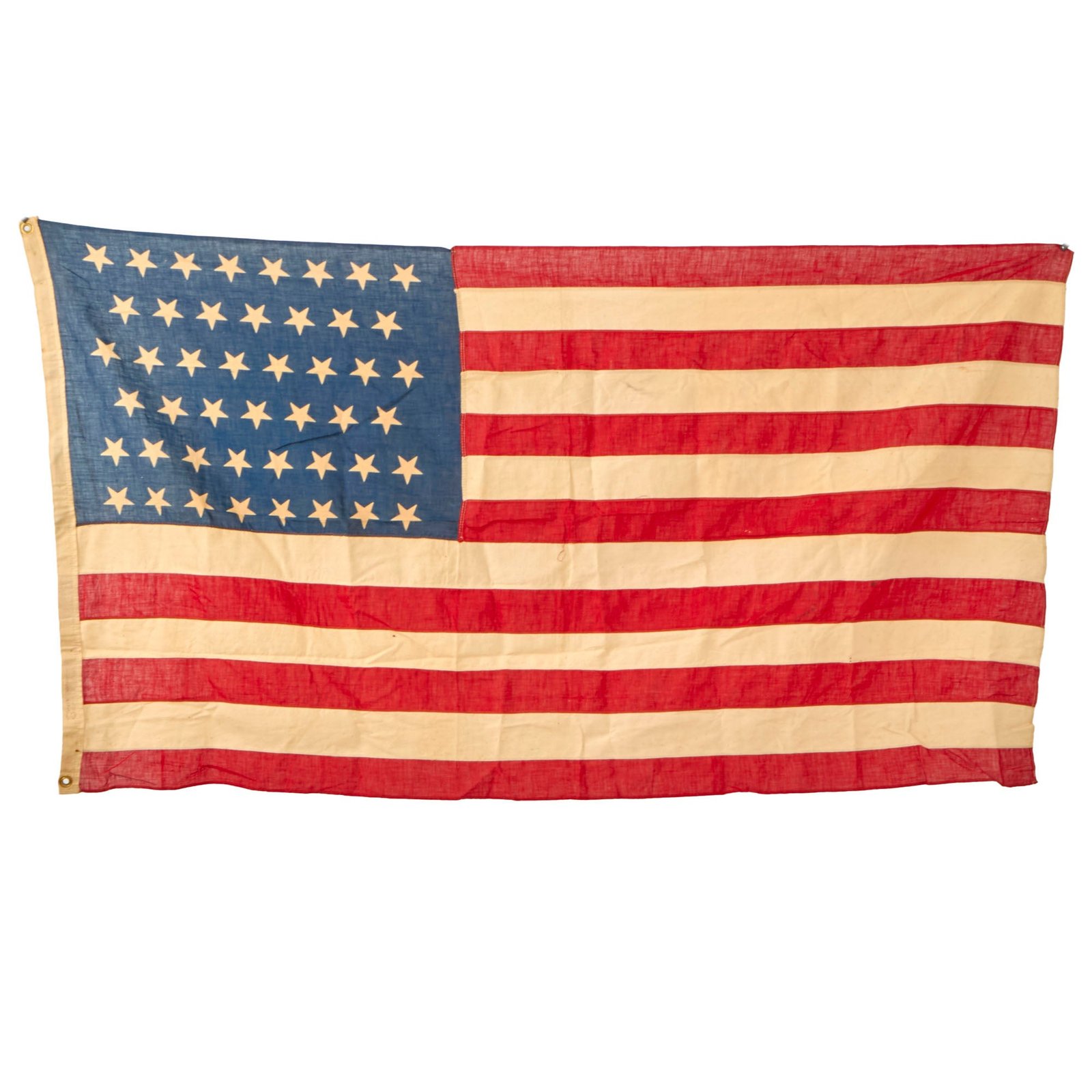 Buy Original U.S. Pre-WWI 1907-1912 46 Star Multi-Piece Cloth National Flag - 3 x 5 Feet | Original Firearms Antique For Sale
