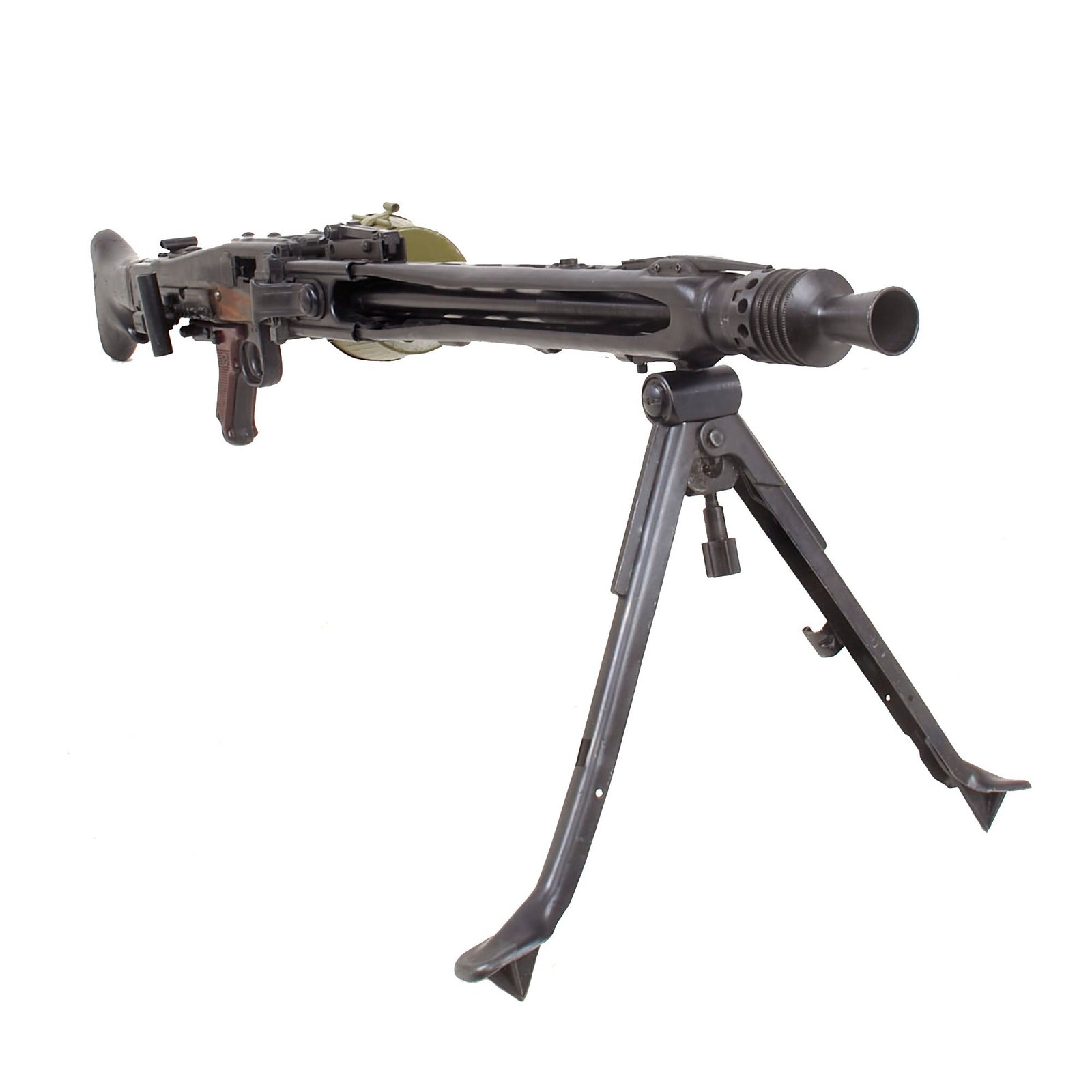 Buy Original German WWII MG 42 Display Machine Gun with Basket Belt Carrier and Bipod - Scrubbed Receiver Markings | Original Firearms Antique For Sale
