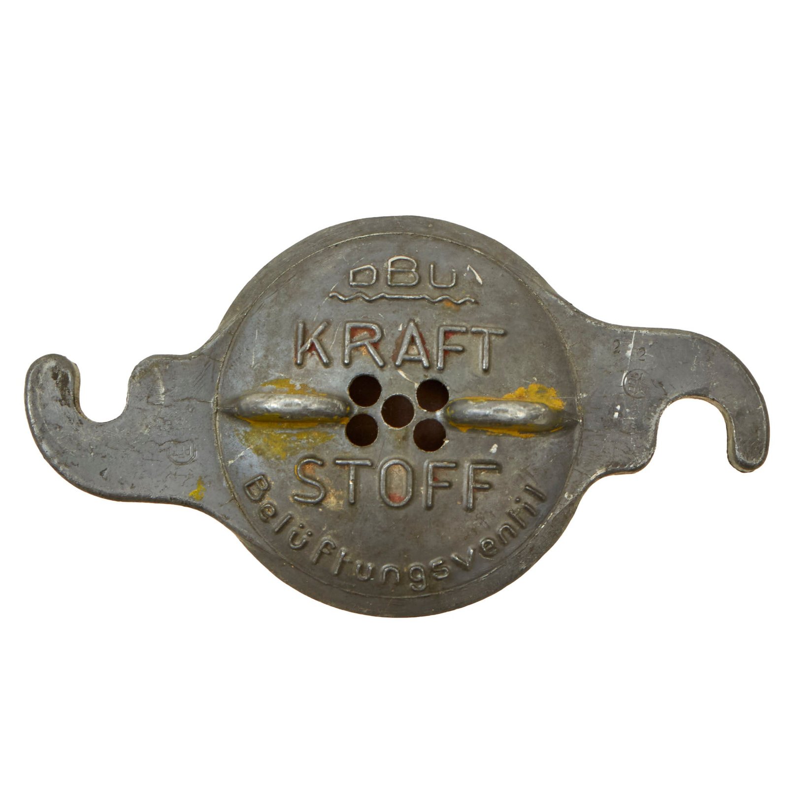 Buy Original German WWII Luftwaffe Vented Fuel Filler Cap Used on Messerschmidt Bf109 & Focke-Wulf Fw190 | Original Firearms Antique For Sale