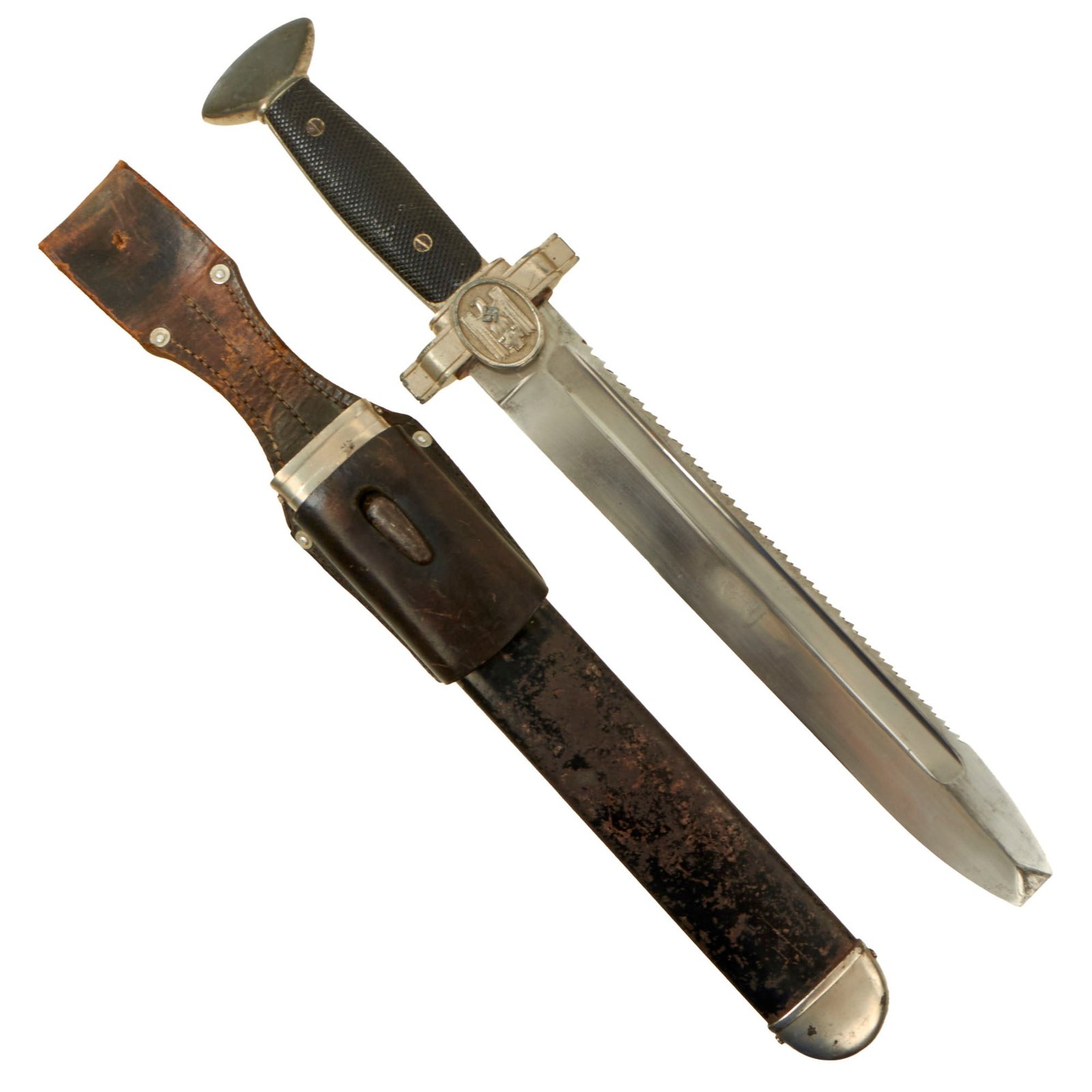 Buy Original German WWII DRK Red Cross EM/NCO Hewer with Scabbard & Leather Frog - Deutsches Rotes Kreuz | Original Firearms Antique For Sale