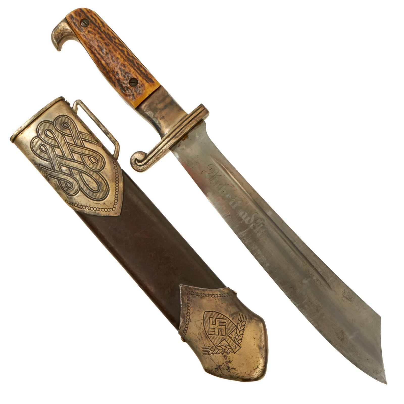 Buy Original German Pre-WWII RAD Labor Corps Enlisted Mans Hewer by Carl Eickhorn with Scabbard | Original Firearms Antique For Sale