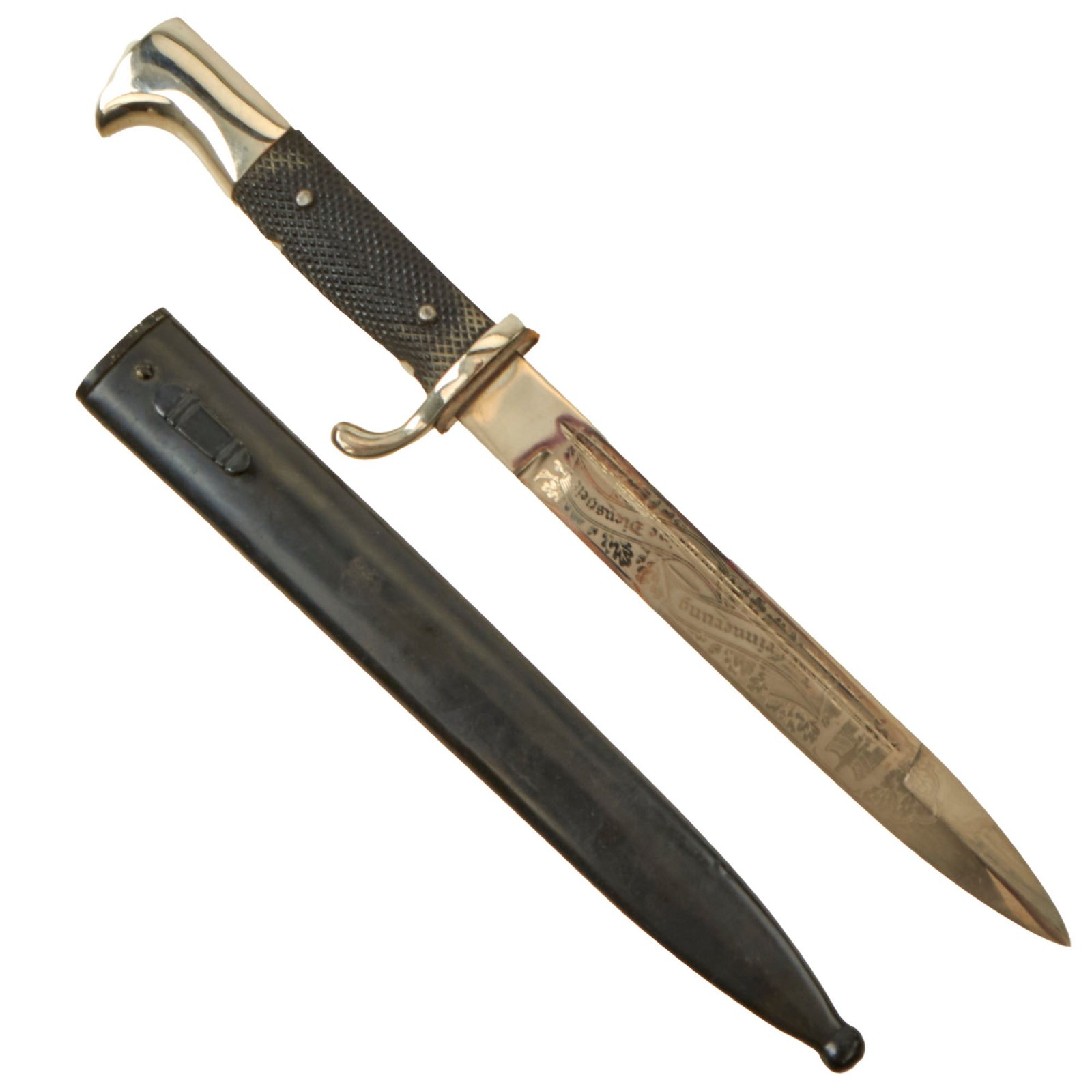 Buy Original German WWII Heer Army Double Etched Short 98k Dress Bayonet by Max Weyersberg of Solingen with Scabbard | Original Firearms Antique For Sale