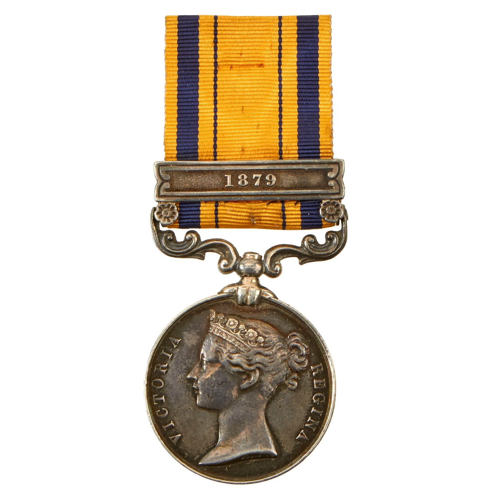 Buy Original British Zulu Wars South Africa Medal 1879 Engraved to Pte. T. Flynn of the Army Service Corps | Original Firearms Antique For Sale