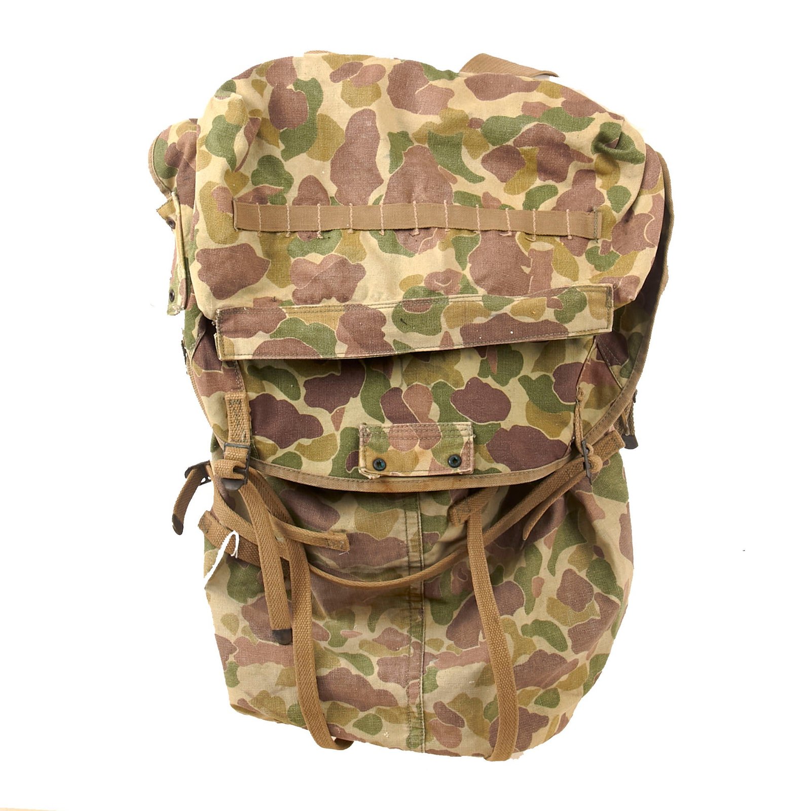 Buy Original U.S. WWII M1942 Camouflage Jungle Pack by Indianapolis Tent & Awning Co. - Dated 1943 | Original Firearms Antique For Sale