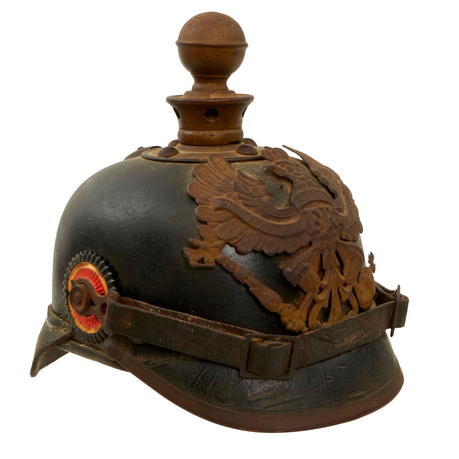 Buy Original German WWI Prussian M1915 Artillery Pickelhaube Helmet - “Kugelhelm”- Complete & Untouched | Original Firearms Antique For Sale