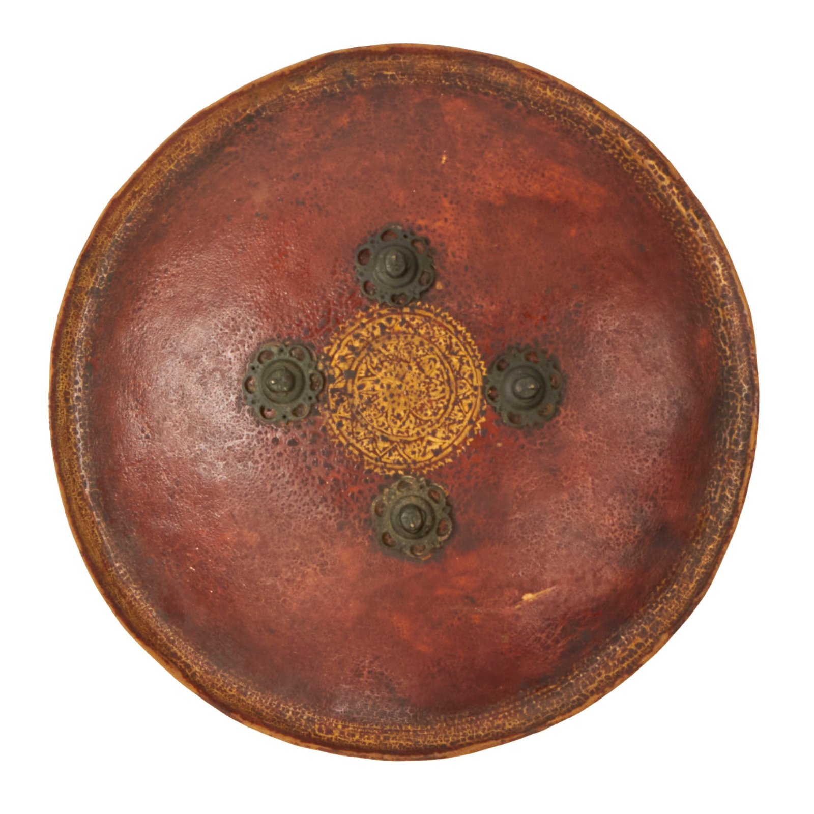 Buy Original Victorian Era Indo-Persian Rhinoceros or Leather Hide Dhal Shield | Original Firearms Antique For Sale