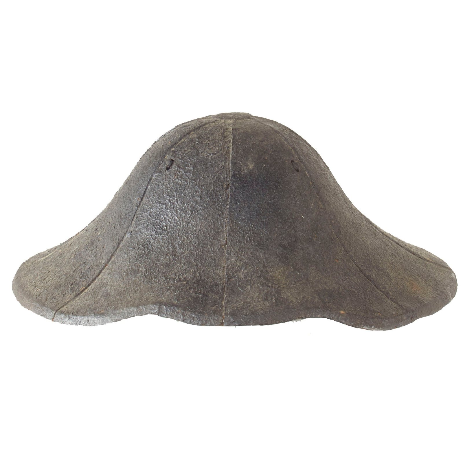 Buy Original Japanese Edo Period Lacquered Iron Samurai Jingasa Helmet with Replaced Lining | Original Firearms Antique For Sale