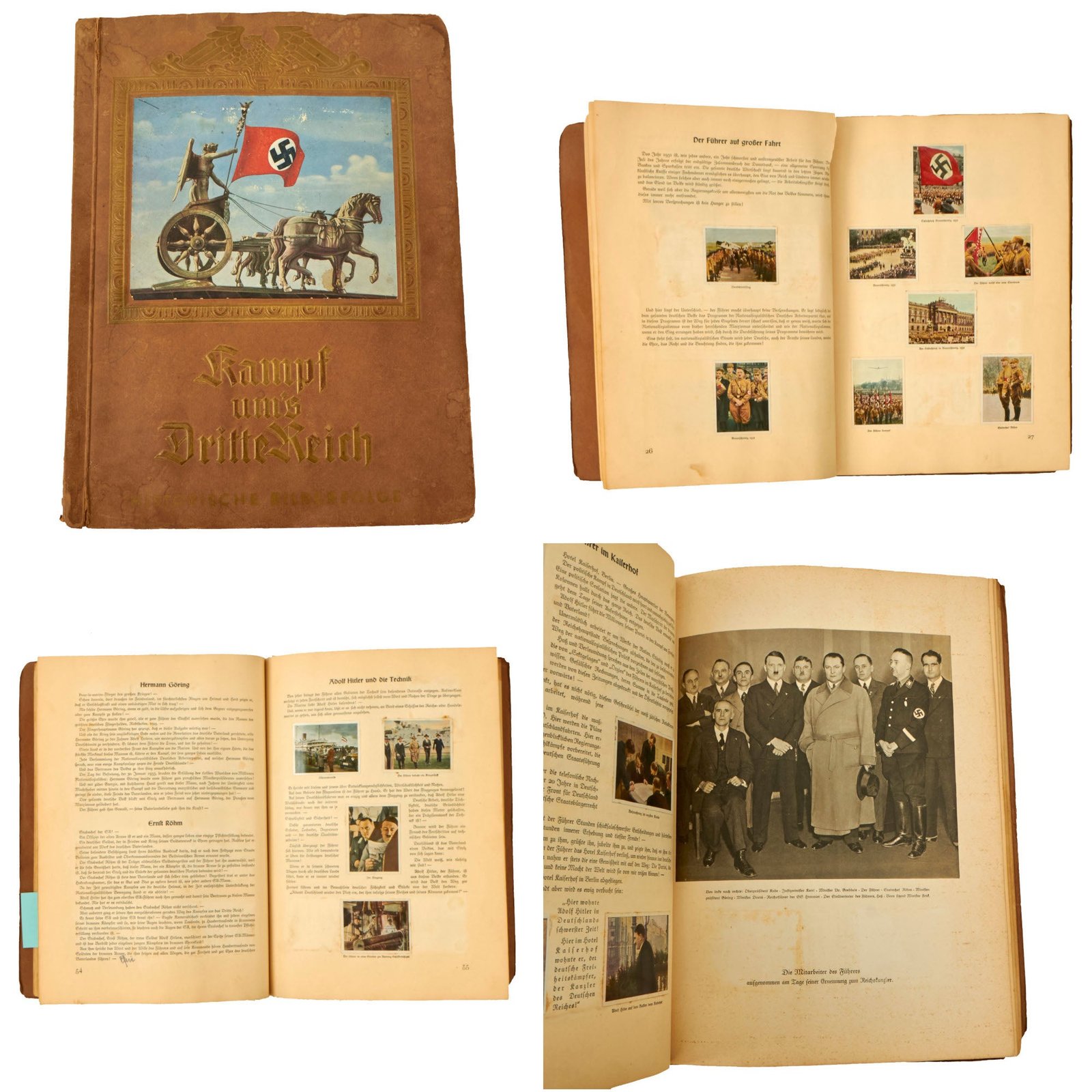 Buy Original German WWII 1933 1st Ed. "Kampf um's Dritte Reich" NSDAP Cigarette Card Album with Ernst Röhm Pictures | Original Firearms Antique For Sale