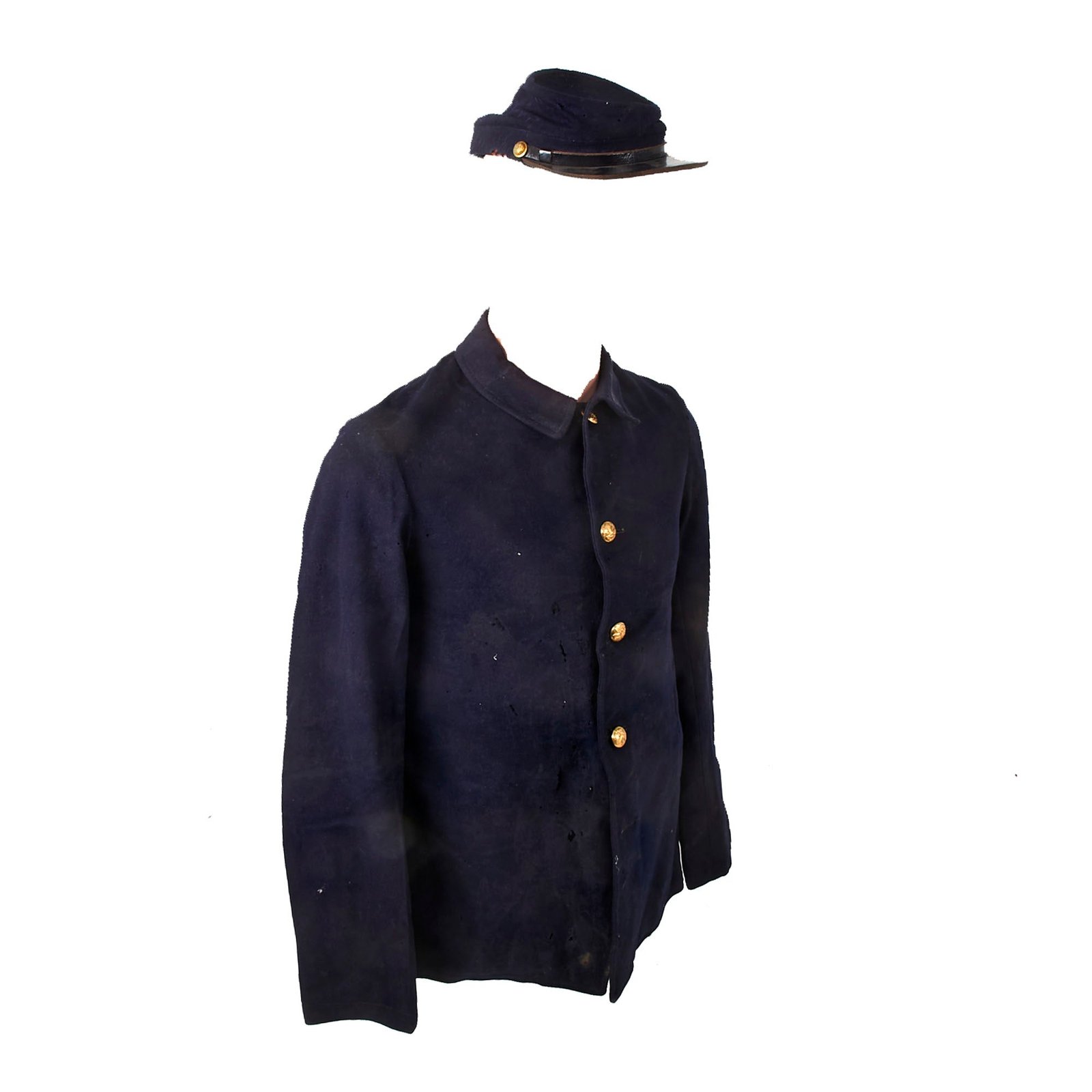 Buy Original U.S. Indian Wars Federal Army Issue Pattern 1887 Fatigue Sack Coat & M1872 Federal Kepi | Original Firearms Antique For Sale