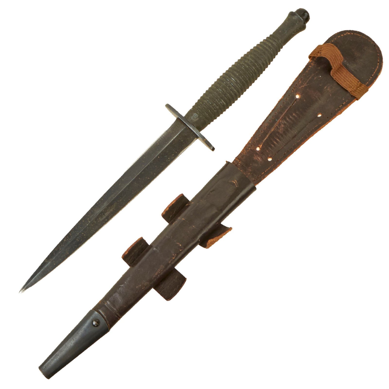 Buy Original British WWII Import Marked 3rd Pattern Fairbairn Sykes Fighting Knife with Scabbard - Broad Arrow Marked | Original Firearms Antique For Sale