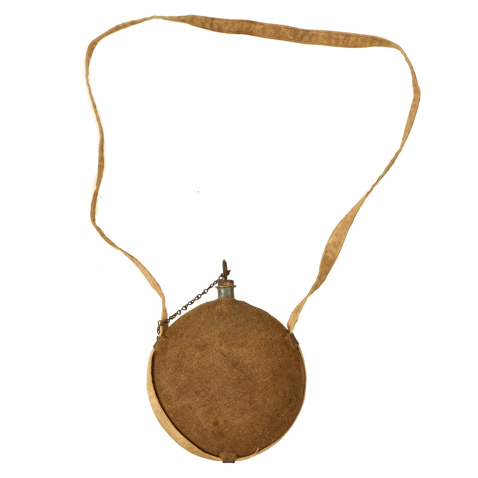 Buy Original U.S. Civil War 85th Ohio Volunteer Infantry M1858 Smoothside Canteen with Cover & Rare Federal Issue Sling by Albert Jewett | Original Firearms Antique For Sale