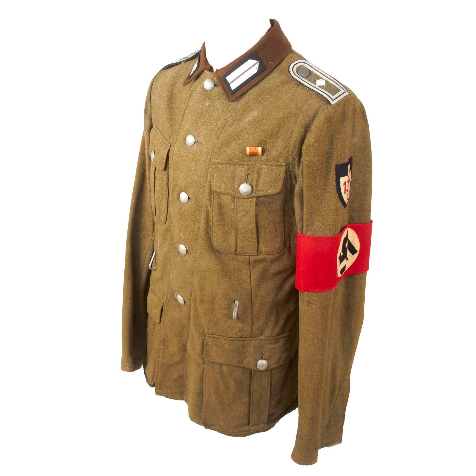 Buy Original German WWII RAD National Labor Service Obertruppführer NCO Field Uniform Tunic with Armband - dated 1939 | Original Firearms Antique For Sale