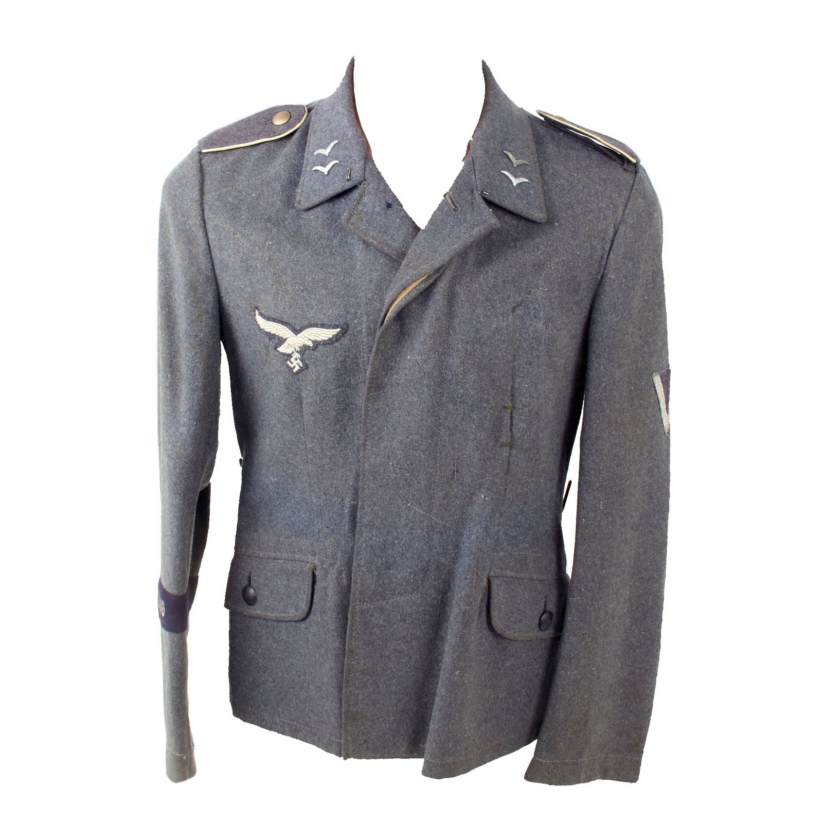 Buy Original German WWII Luftwaffe Division Hermann Göring Gefreiter Enlisted M40 Two Pocket Fliegerbluse Uniform Tunic - dated 1943 | Original Firearms Antique For Sale