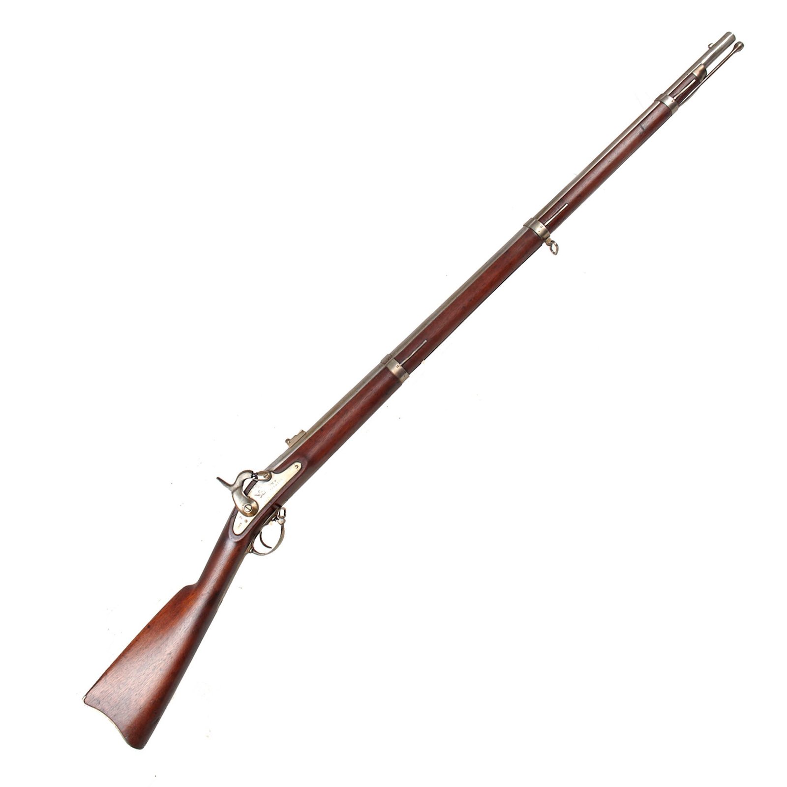 Buy Original U.S. Civil War Springfield Model 1861 Rifled Musket by Trenton L&M Co. with N.J. Surcharge - Dated 1863 | Original Firearms Antique For Sale