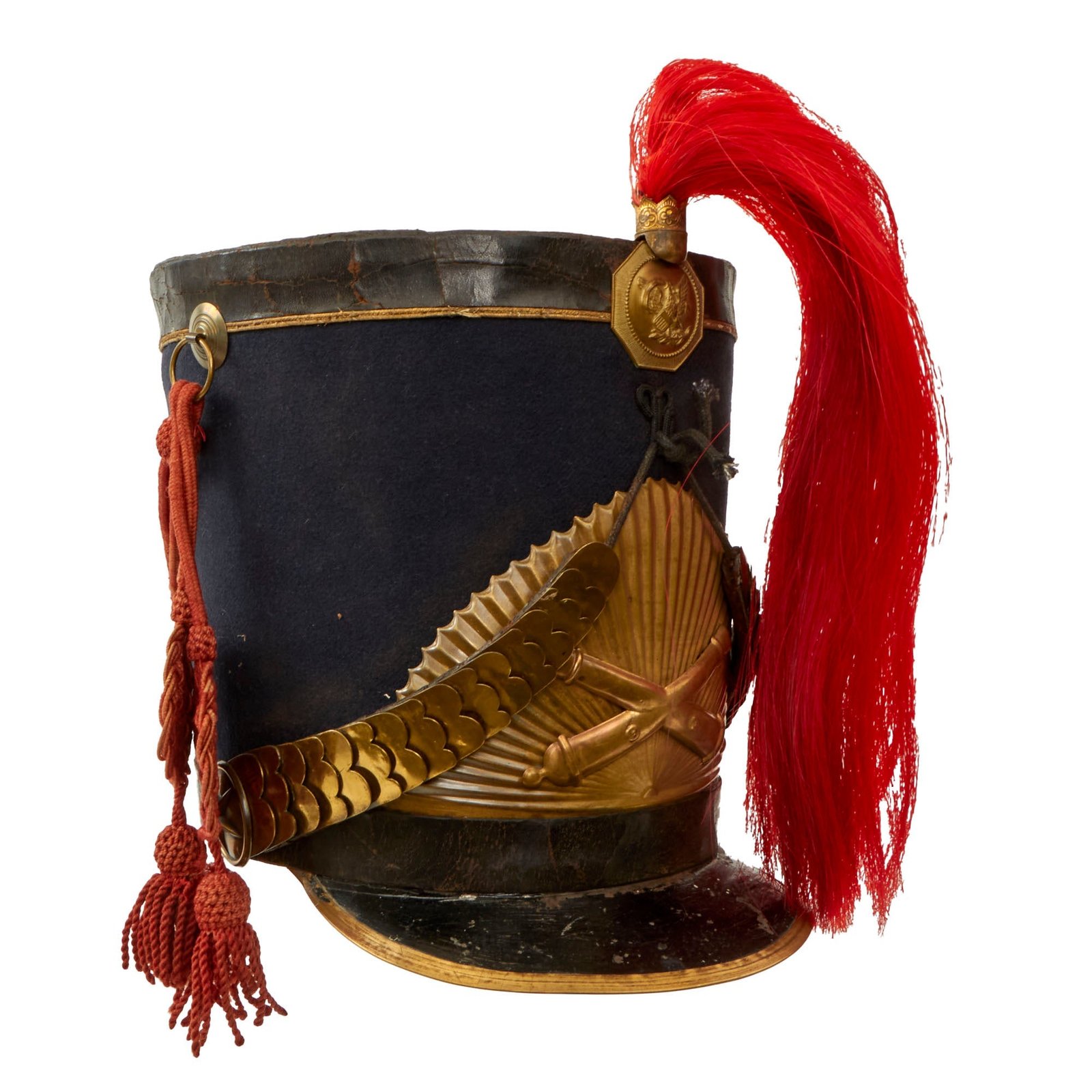 Buy Original U.S. Seminole Wars Era Artillery Militia Model 1832 Stovepipe Shako with Cords & Plume | Original Firearms Antique For Sale