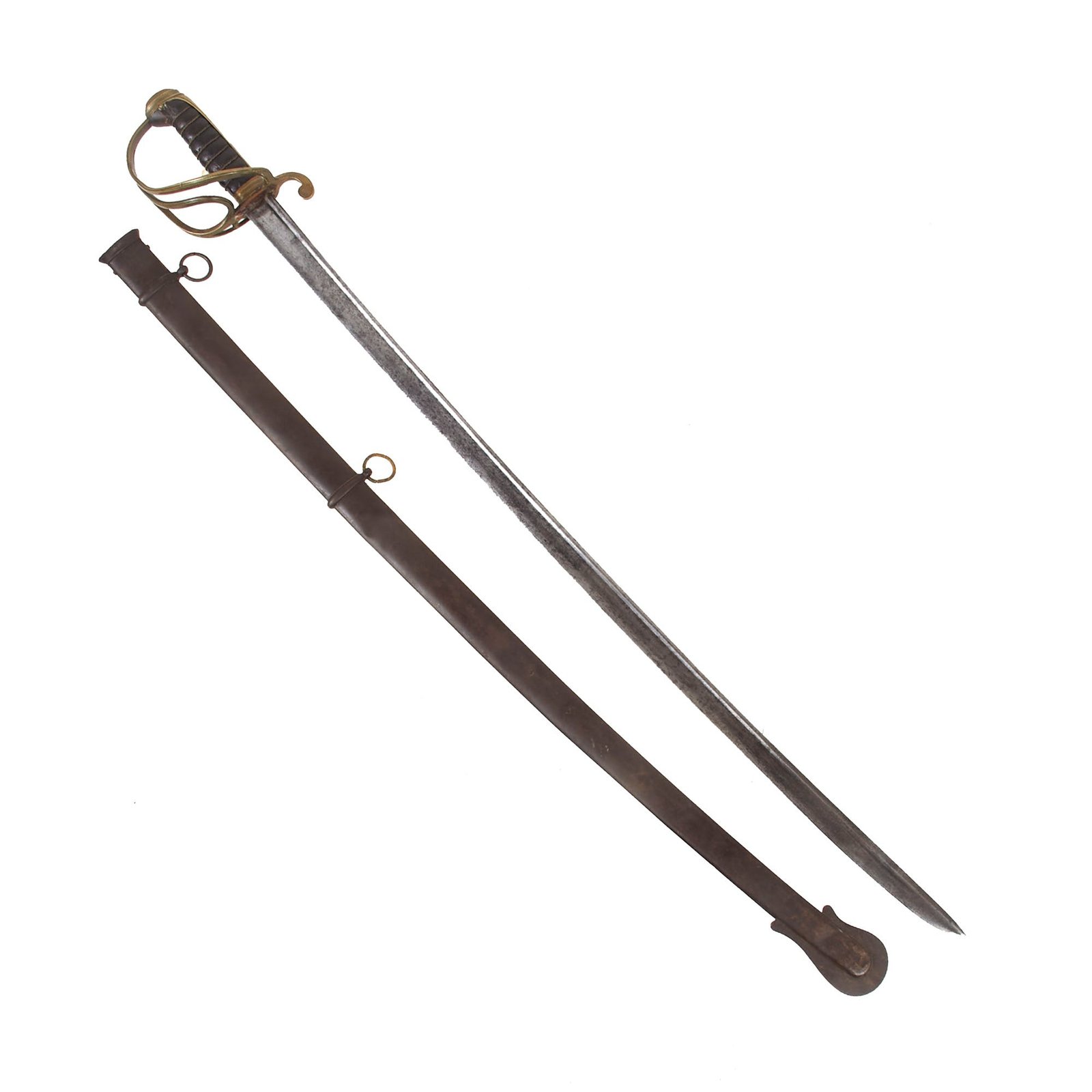 Buy Original U.S. Early 19th Century Model 1833 Dragoon Saber By N.P. Ames Cutler Dated 1836 With Correct Scabbard - US Cavalry’s First Standard Issue Saber | Original Firearms Antique For Sale