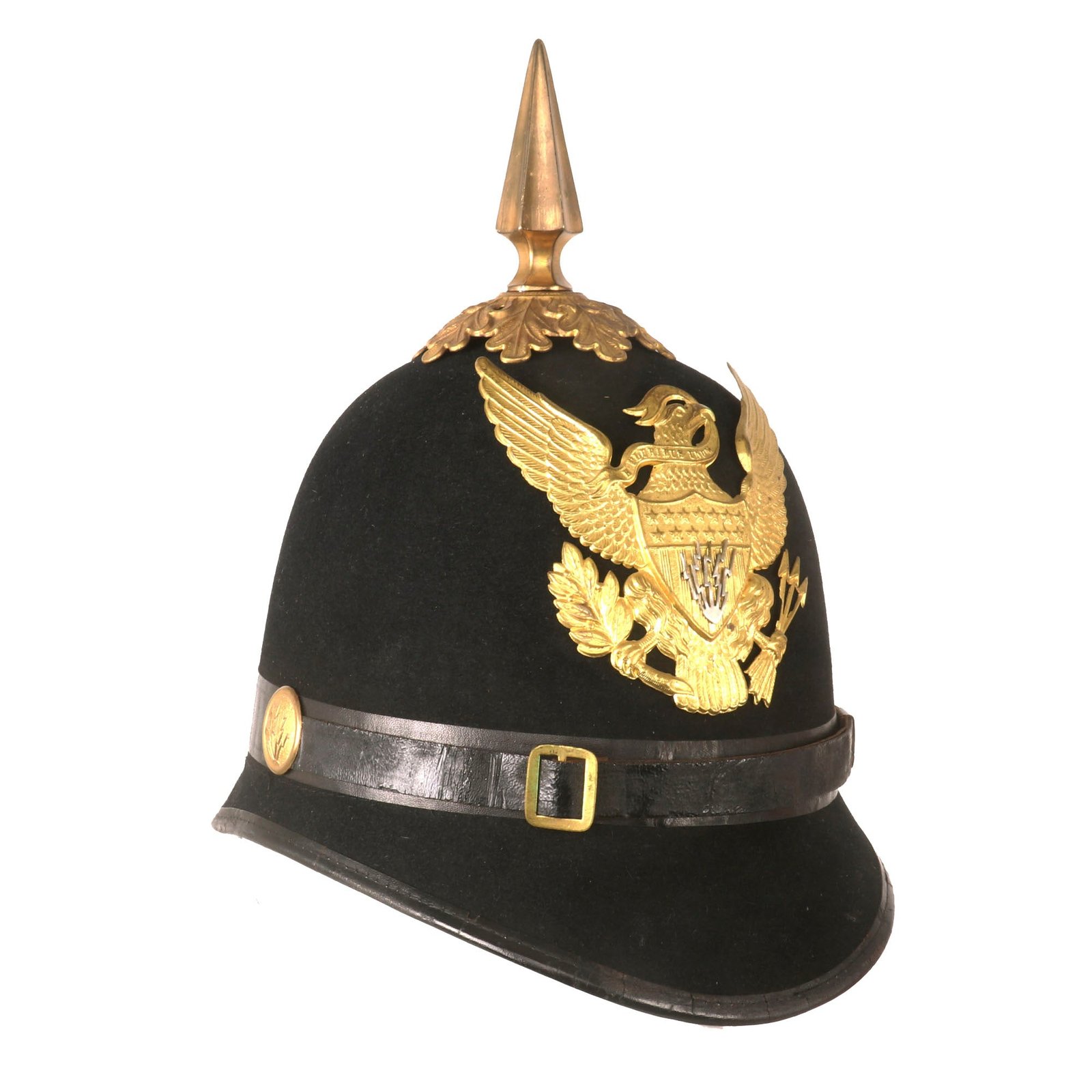 Buy Original U.S. Indian Wars Rare Electrician’s M-1881 Blue Cloth Spiked Pith Helmet | Original Firearms Antique For Sale