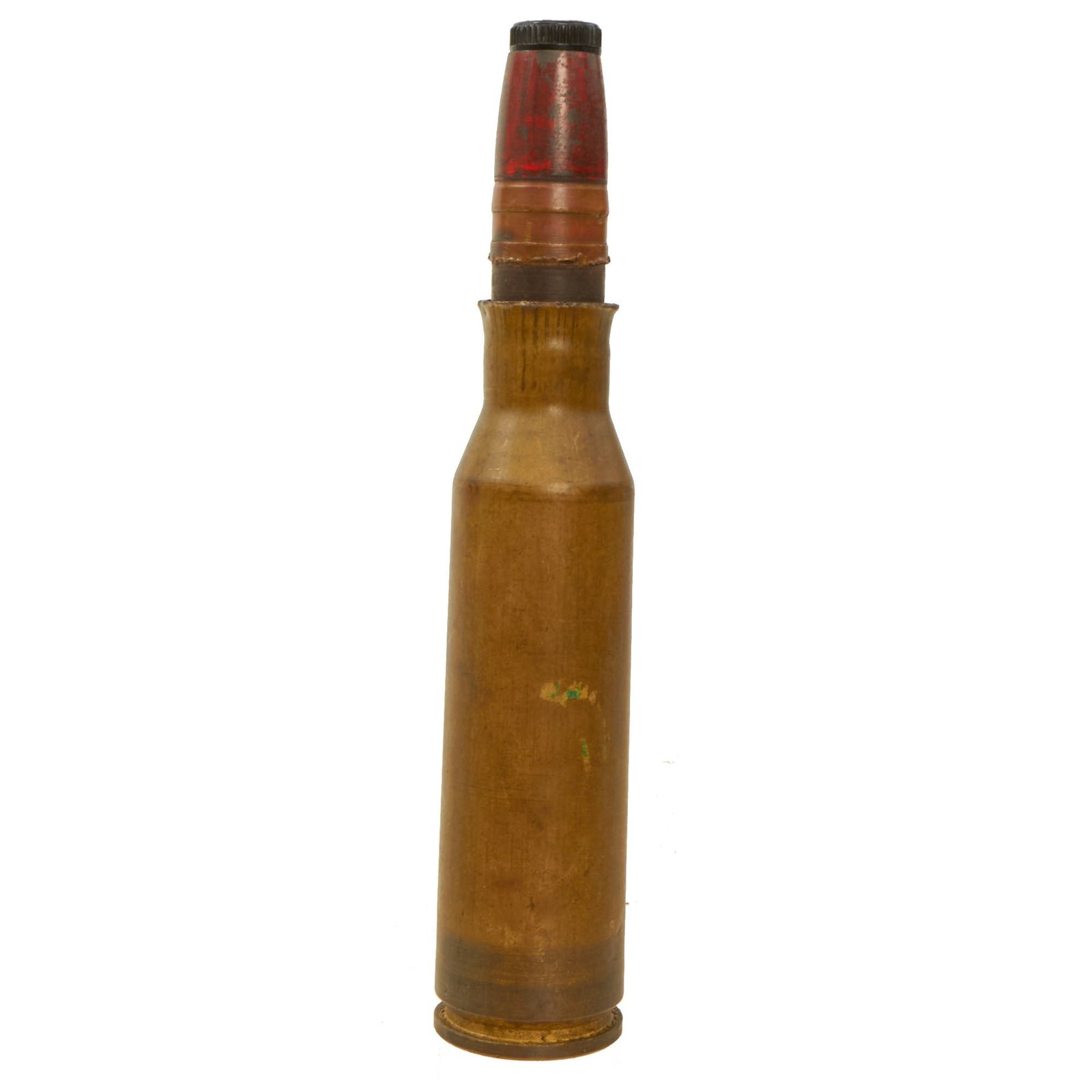 Buy Original Japanese WWII Imperial Japanese Navy INERT 25mm High Explosive Round with Fuze and Transit Plug For The Type 96 Anti-Aircraft Cannon | Original Firearms Antique For Sale