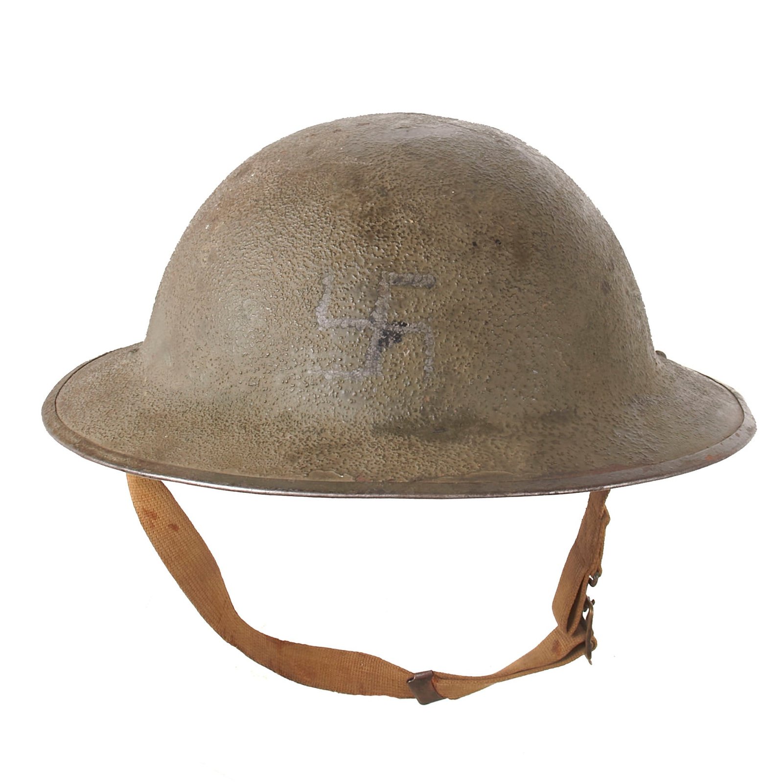 Buy Original U.S. WWII Named & Complete Early M1917A1 Kelly Helmet with Textured Paint | Original Firearms Antique For Sale
