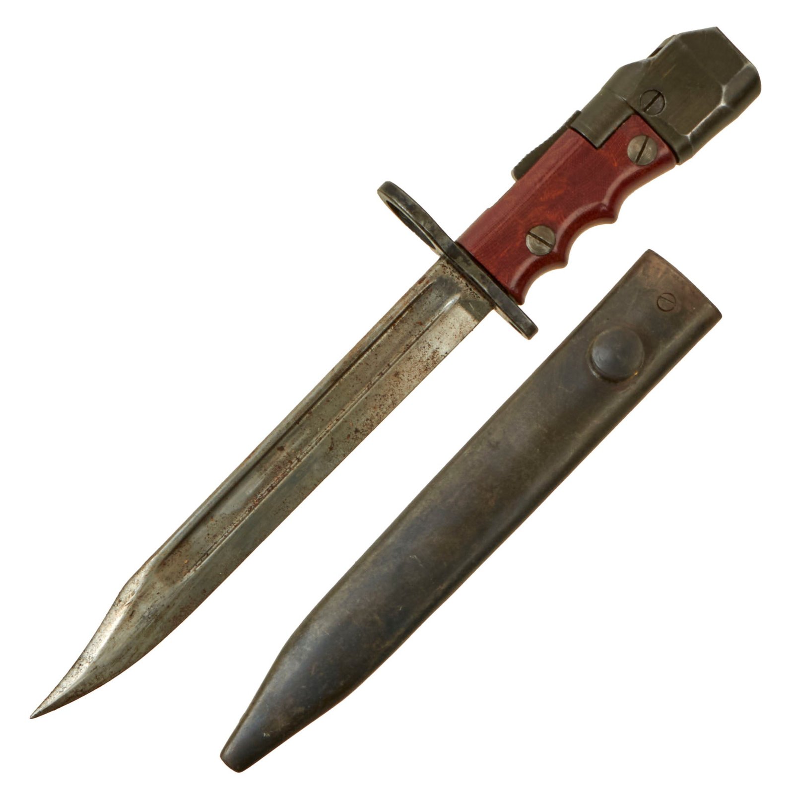 Buy Original British Enfield No. 7 Mk. I/L Swivel Pommel Rifle Bayonet with Scabbard for No.4 SMLE or MkV Sten | Original Firearms Antique For Sale