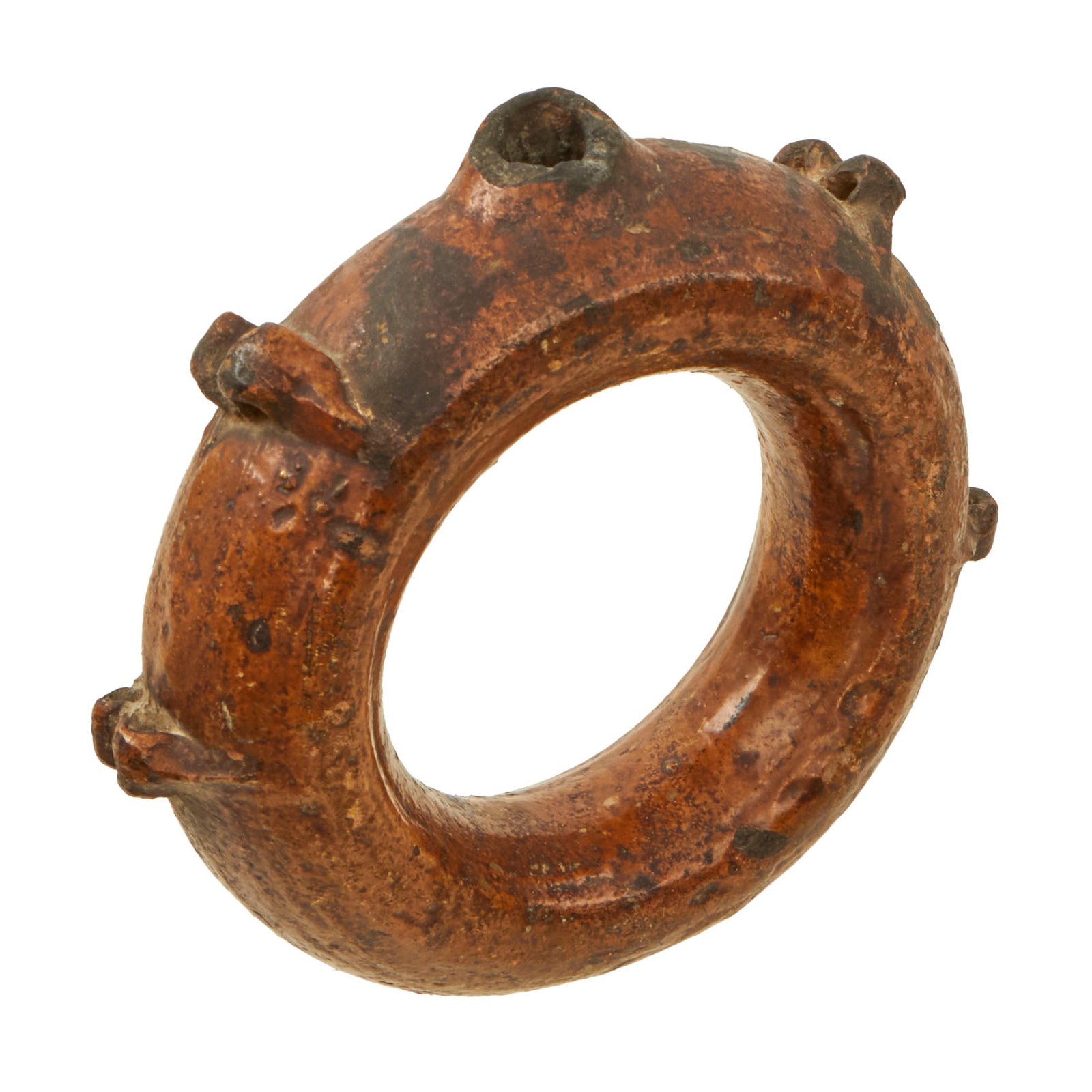 Buy Original U.S. Revolutionary War Colonial Redware Ring Canteen Featured in Battle Weapons of the American Revolution - From the George C. Neumann Collection | Original Firearms Antique For Sale