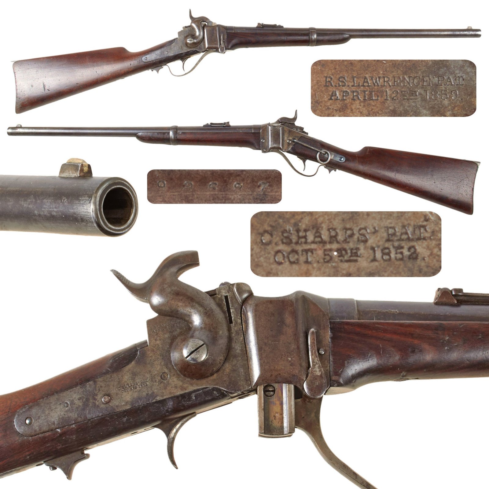 Original U.S. Civil War Sharps New Model 1863 Saddle-Ring Carbine Converted to .50-70 Govt. with Excellent Bore - Serial 92687