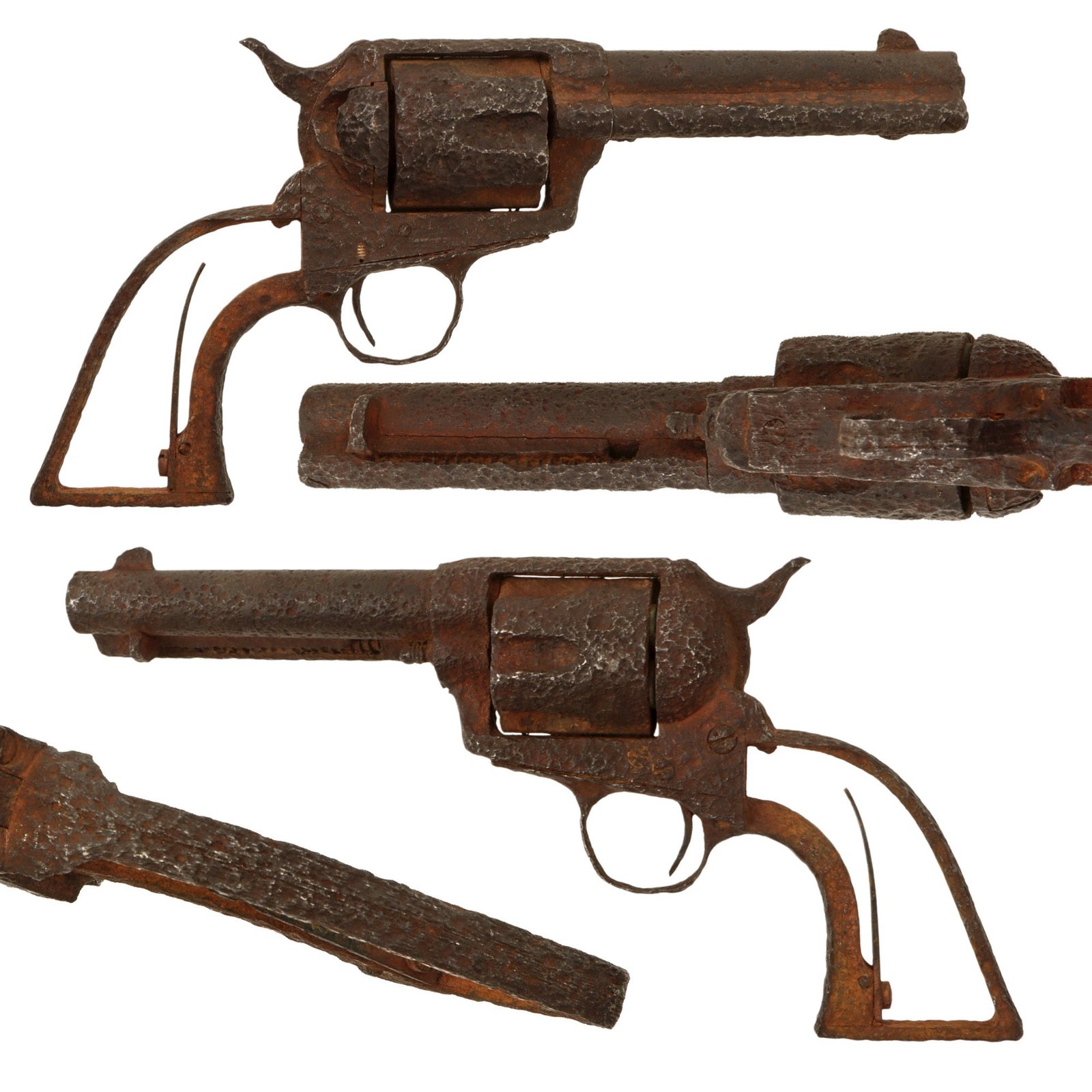 Original U.S. Colt Relic Condition M-1873 Single Action Army Revolver with 4 3/4" Barrel and Three Inert Cartridges - Non-Functional