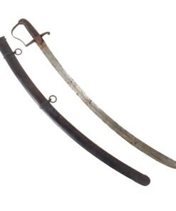 Original U.S. War of 1812 American Manufactured British P-1796 Style Cavalry Sabre with Original Scabbard