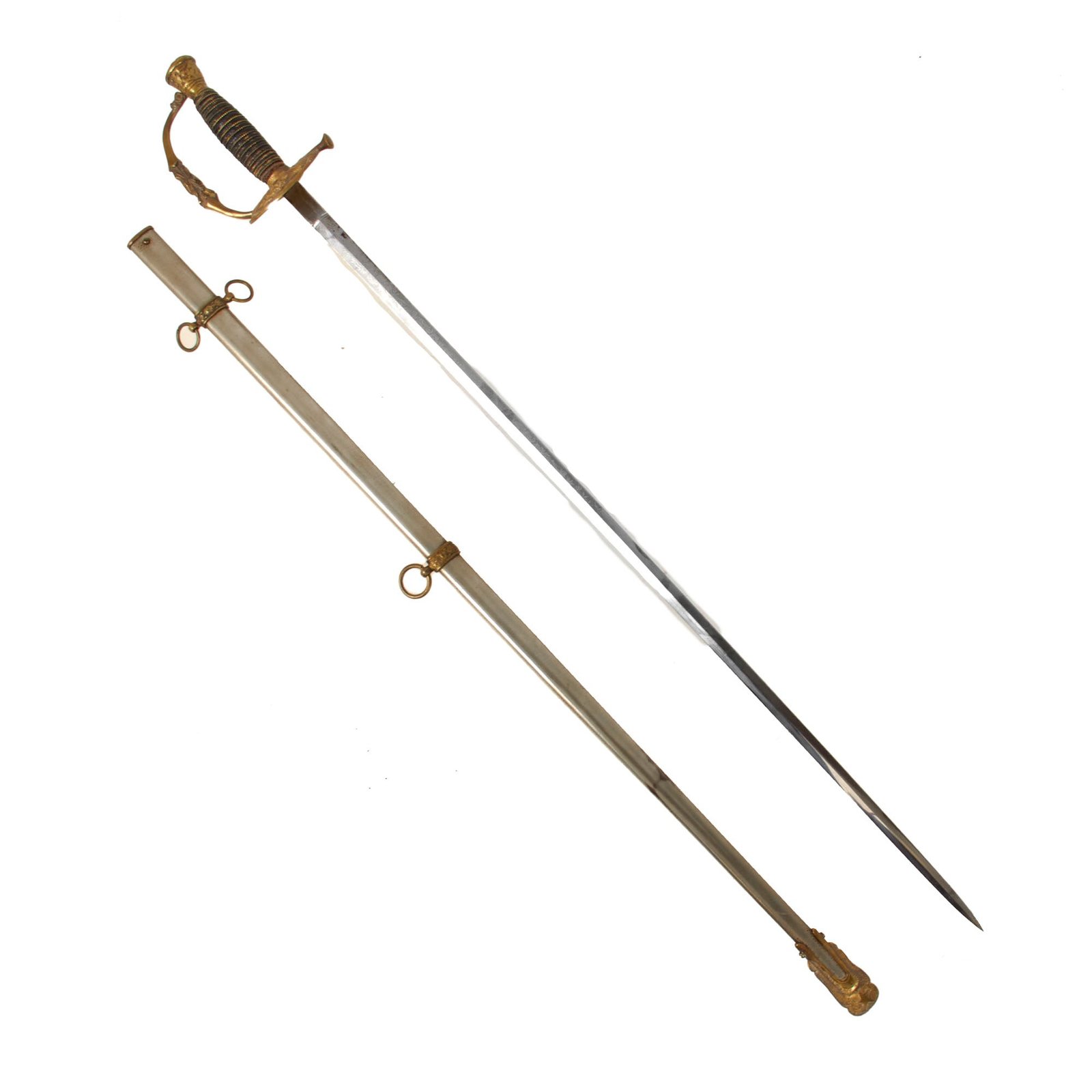 Original U.S. Indian Wars Era Model 1860 Army Staff and Field Officer Sword with Etched Blade & Scabbard by J.A. Joel & Co. of New York