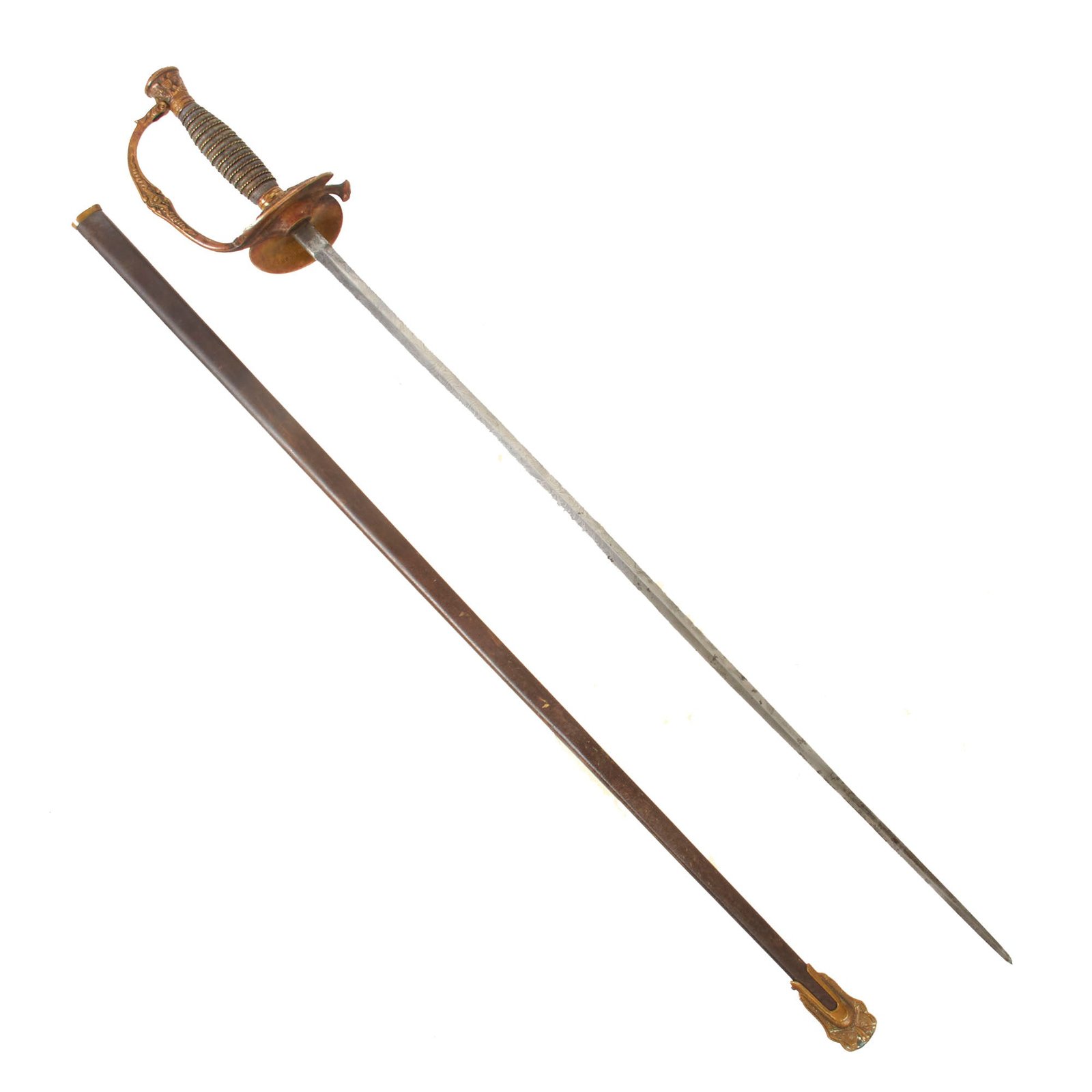 Original U.S. Civil War Era Model 1860 Army Staff and Field Officer Sword Presented to Lt. John J. Berry 1st Regt. NJSNG with Etched Blade & Sharkskin Grip