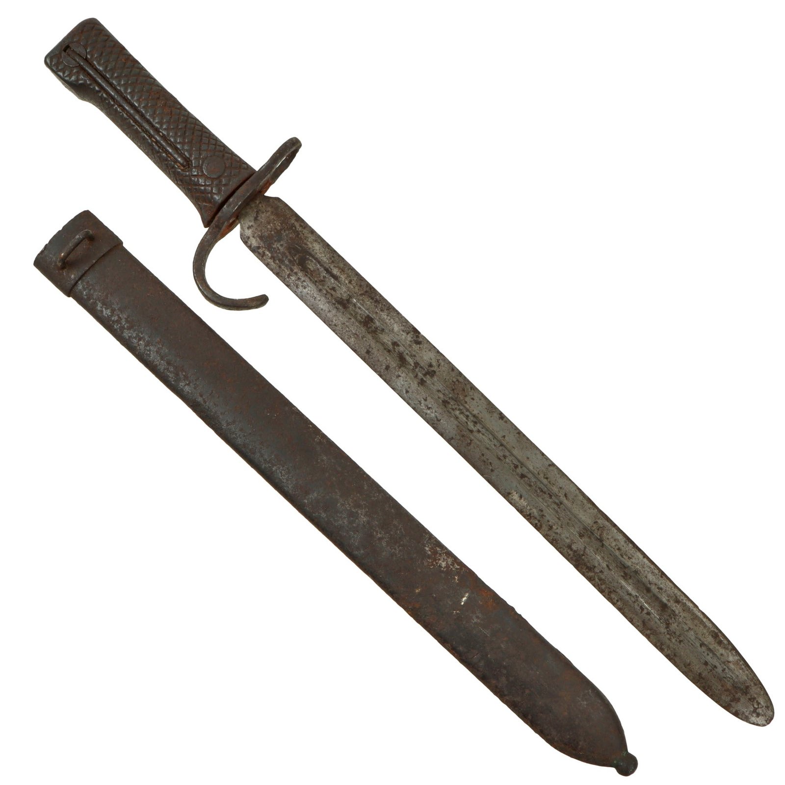Original Japanese WWII Scarce Child’s All Metal Training Bayonet with Scabbard