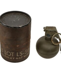 Original U.S. Vietnam War Era M67 Practice Fragmentation Hand Grenade with M213 Fuze in Original Husk - Inert