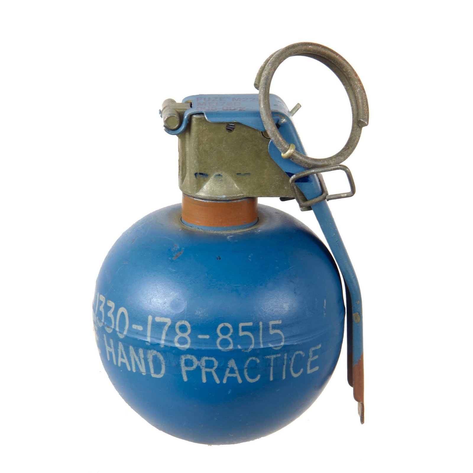 Original U.S. Vietnam War Era M67 Practice Fragmentation Hand Grenade with M228 Practice Fuze - Inert