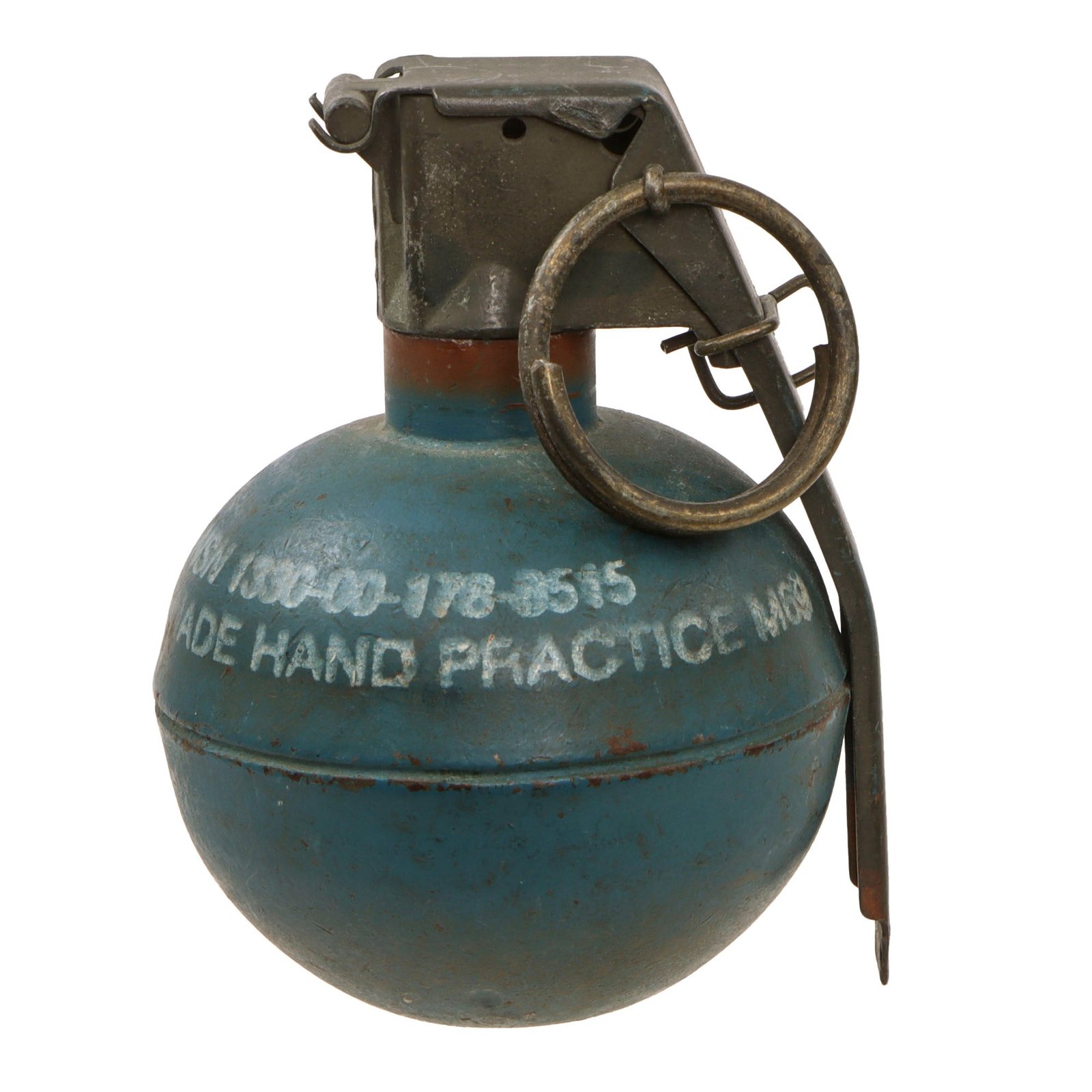 Original U.S. Vietnam War Era M67 Practice Fragmentation Hand Grenade with Practice Fuze - Inert