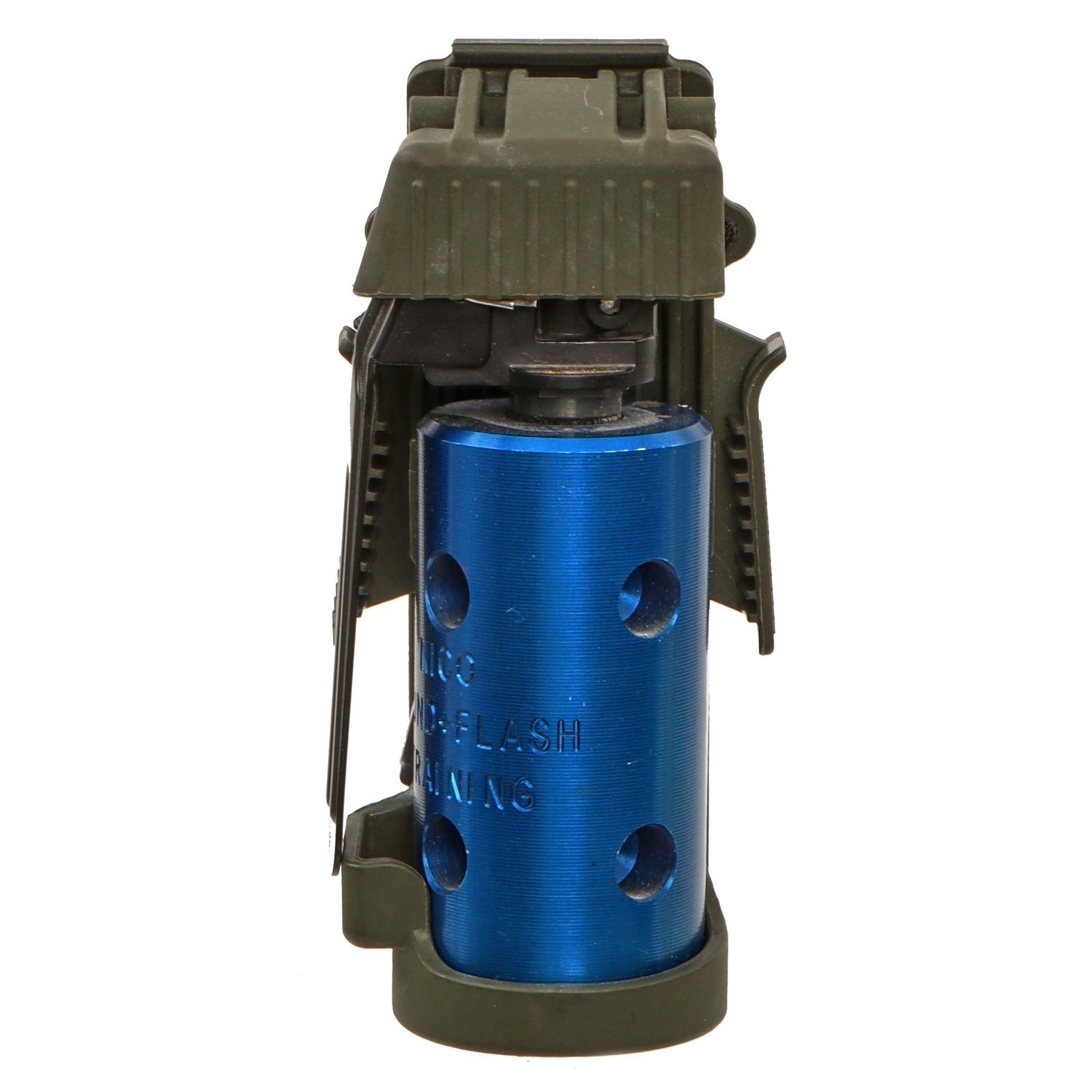 Original U.S. GWOT Inert Training Flashbang Grenade with One-Handed Employment Mount