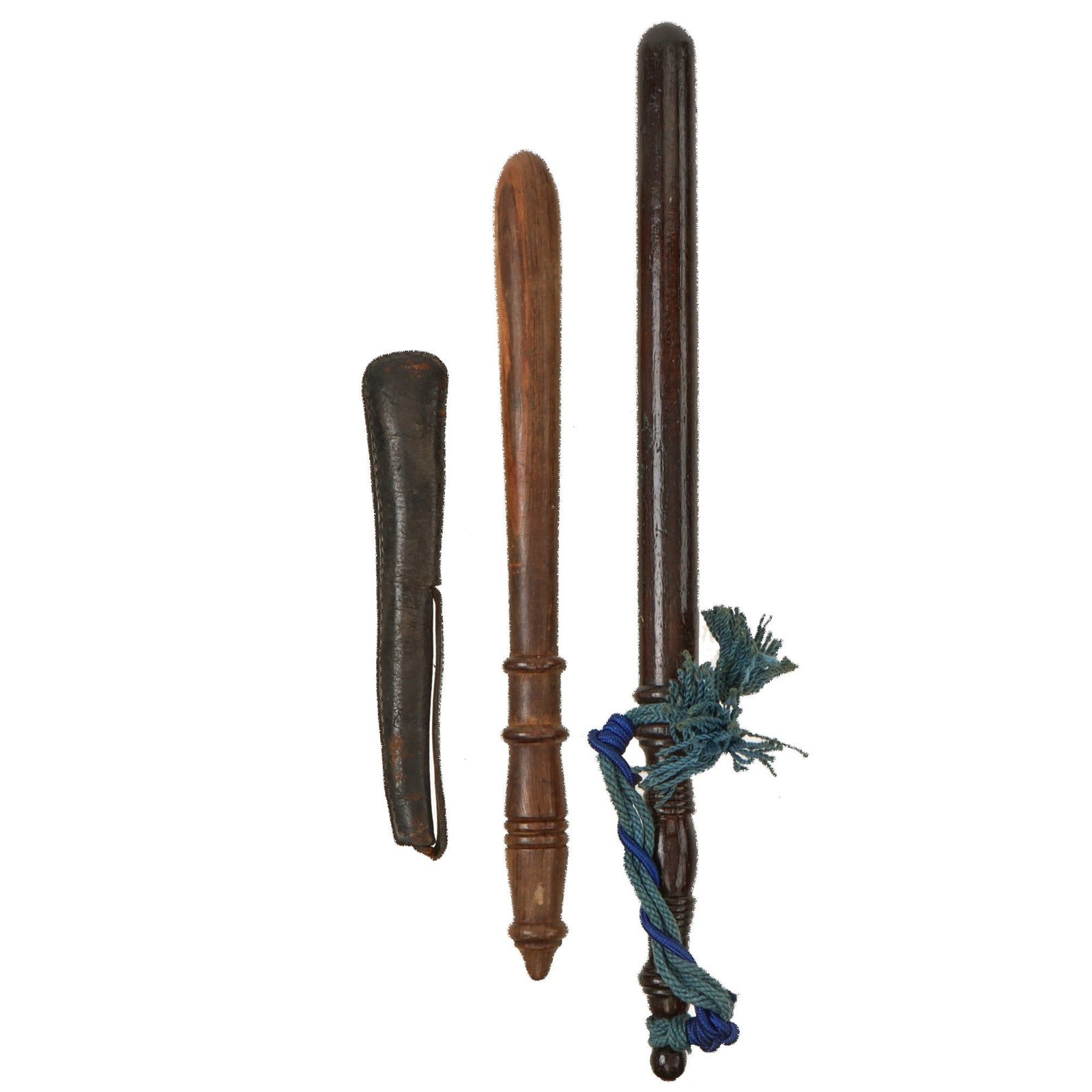 Original British & U.S. 1890s-1940s Vintage Truncheon Lot - Lot of Three