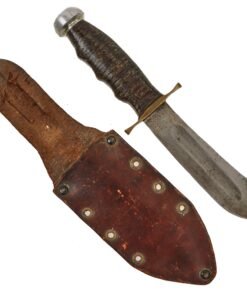 Original U.S. WWII Theater-Made Bowie Knife with Sheath - Named J.L. Casale