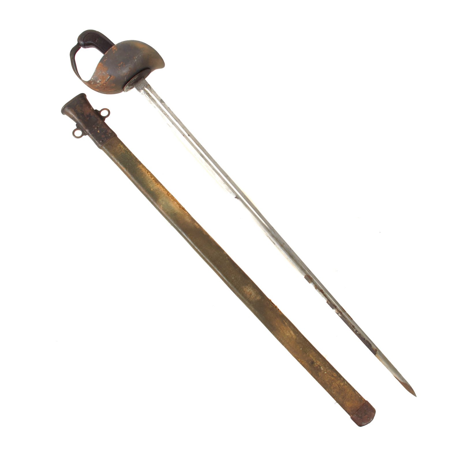Original U.S. WWI Model 1913 Cavalry Saber Patton Sword by L.F. & C. with Scabbard - Dated 1918