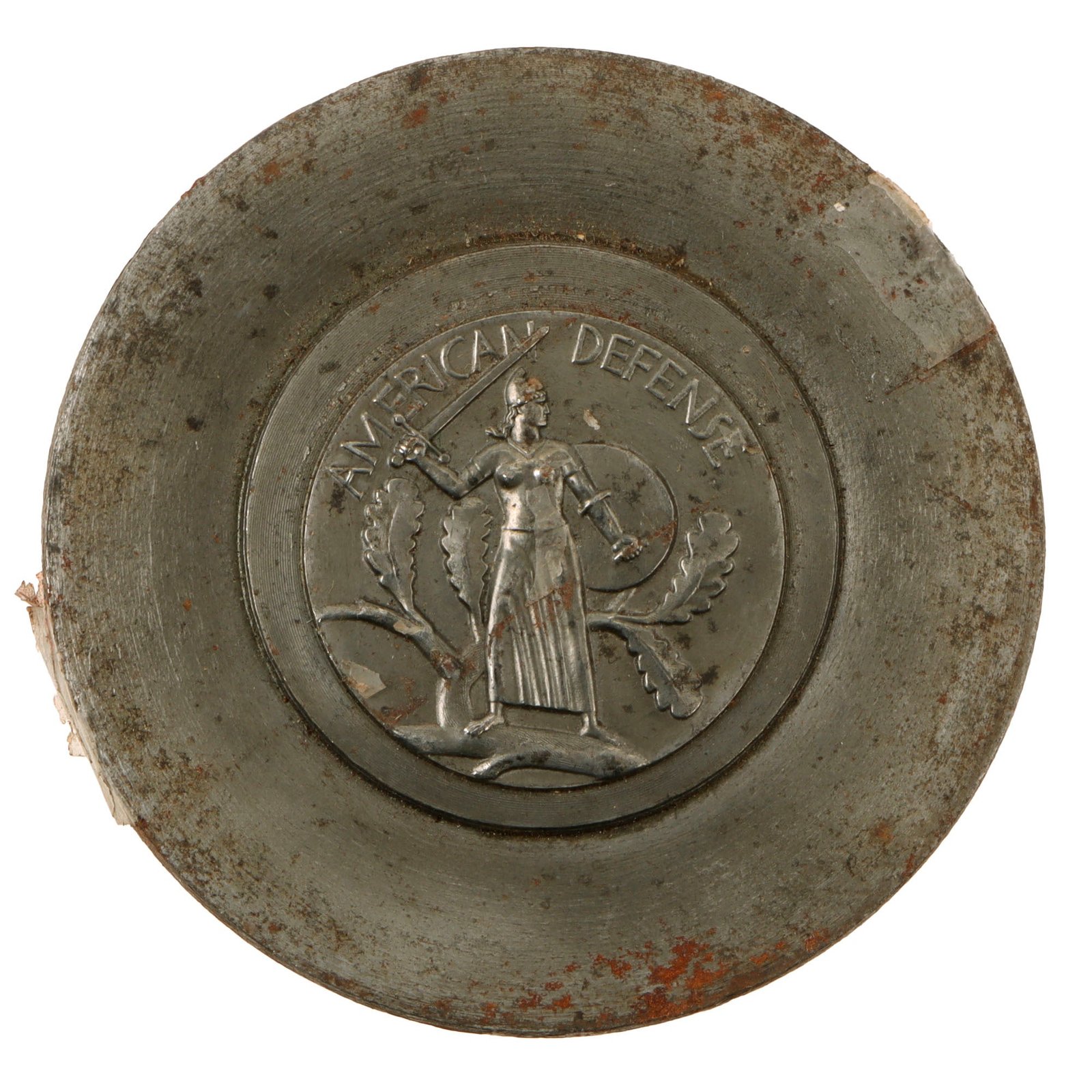 Original U.S. WWII American Defense Service Medal Die - Reverse Side