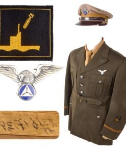 Original U.S. WWII Civil Air Patrol Coastal Patrol Pilot’s Uniform Group with Officer’s Visor & Garrison Caps