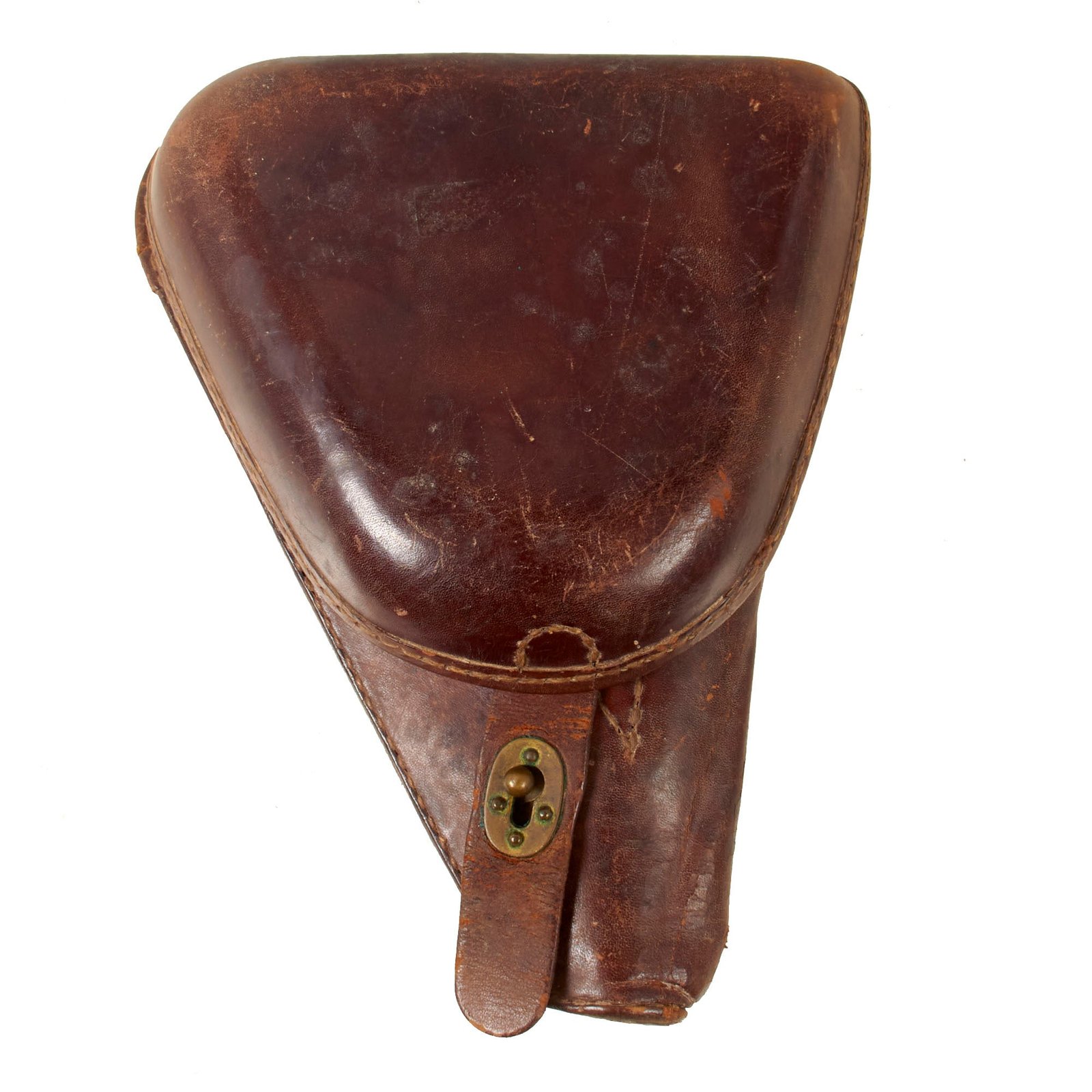 Original Japanese WWII Type 14 Nambu Pistol Leather Holster - Dated 1944