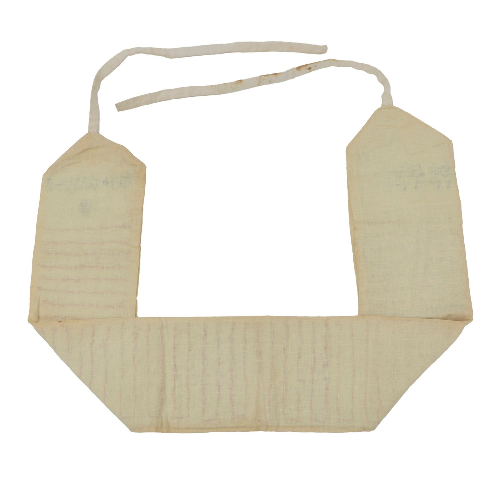 Original Japanese WWII Senninbari 1000 Stitch Belt with Stitched Coin & “Hidden” Construction - 46 ½ x 6”