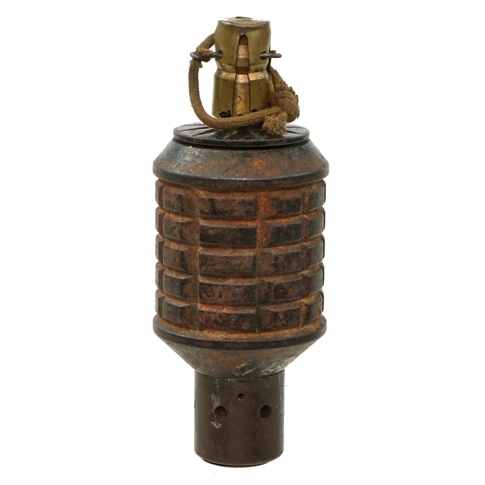 Original Japanese WWII Inert Type 91 Hand Fragmentation Grenade Dated 1939 with Booster - Inert
